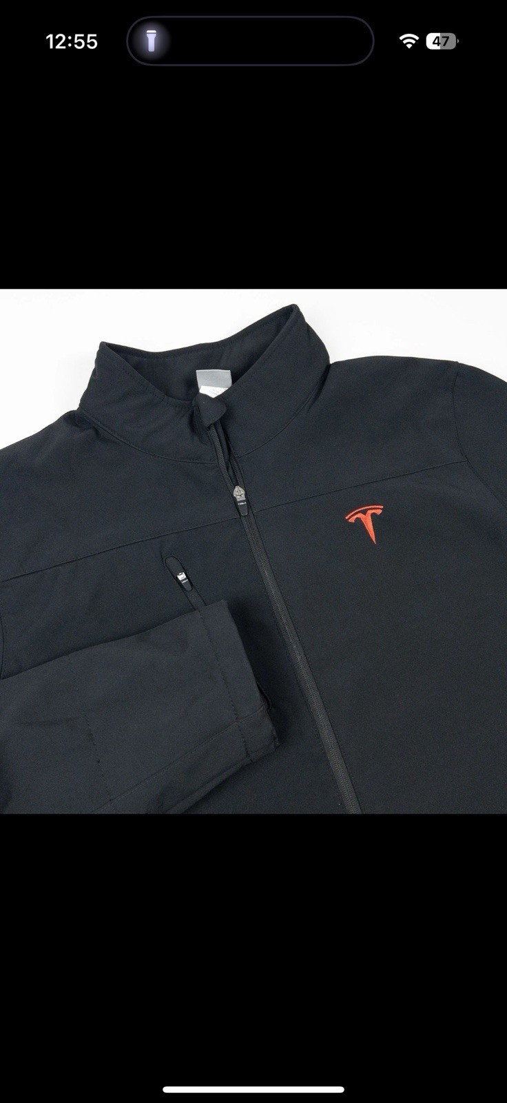 Tesla Softshell Jacket Men’s Large Black Full Zip Corporate Employee Only Rare