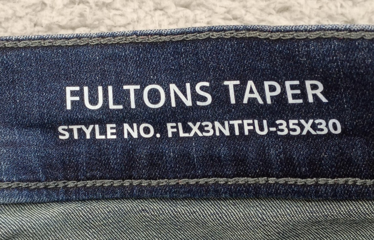Mugsy Fultons Taper Jeans Regular Fit Men’s 35×30 (Fits 36×28) Stretch Dark Wash