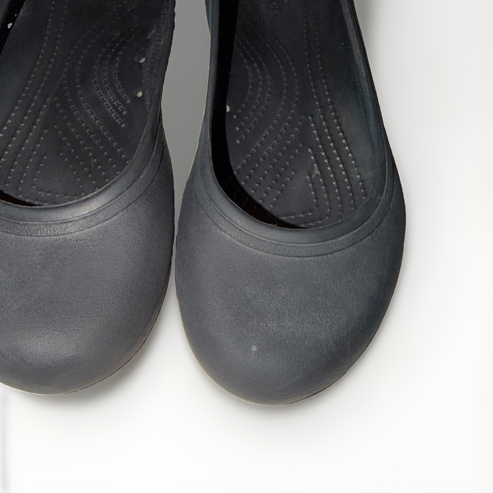 CROCS At Work Shoes Iconic Comfort Ballet Flats Matte Black Women’s Size 8