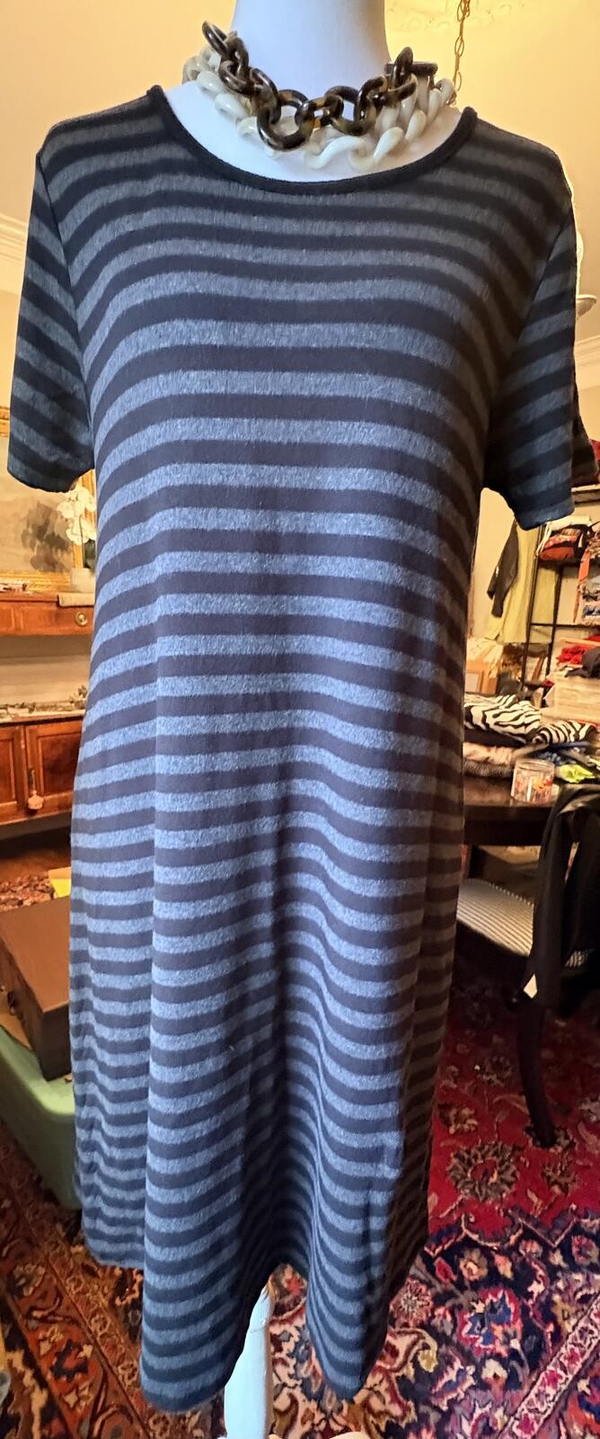 Dalia Striped T-Shirt Dress M
