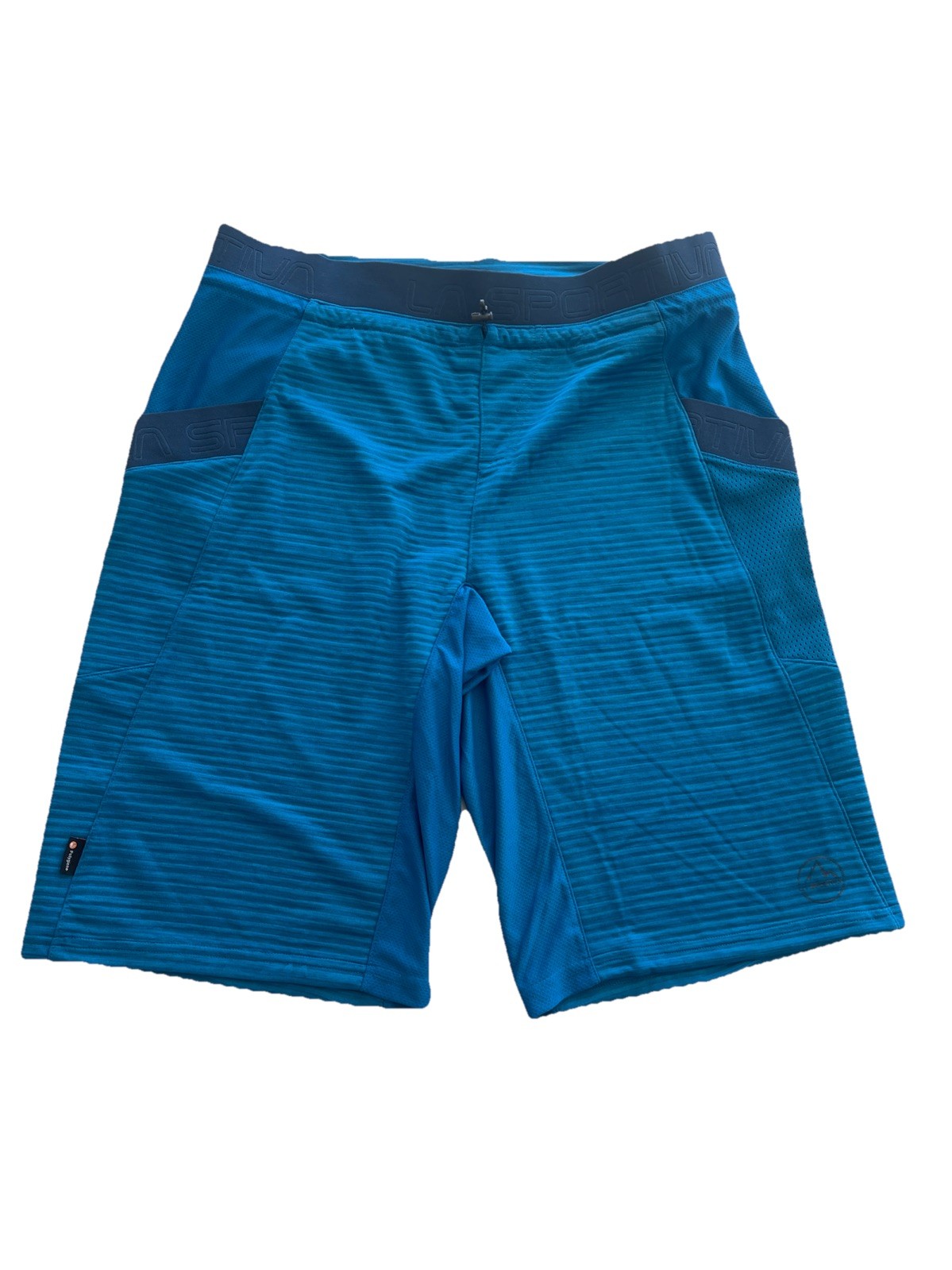 LA Sportiva- Mens Ocean Blue Breathable Athletic Shorts- Size L