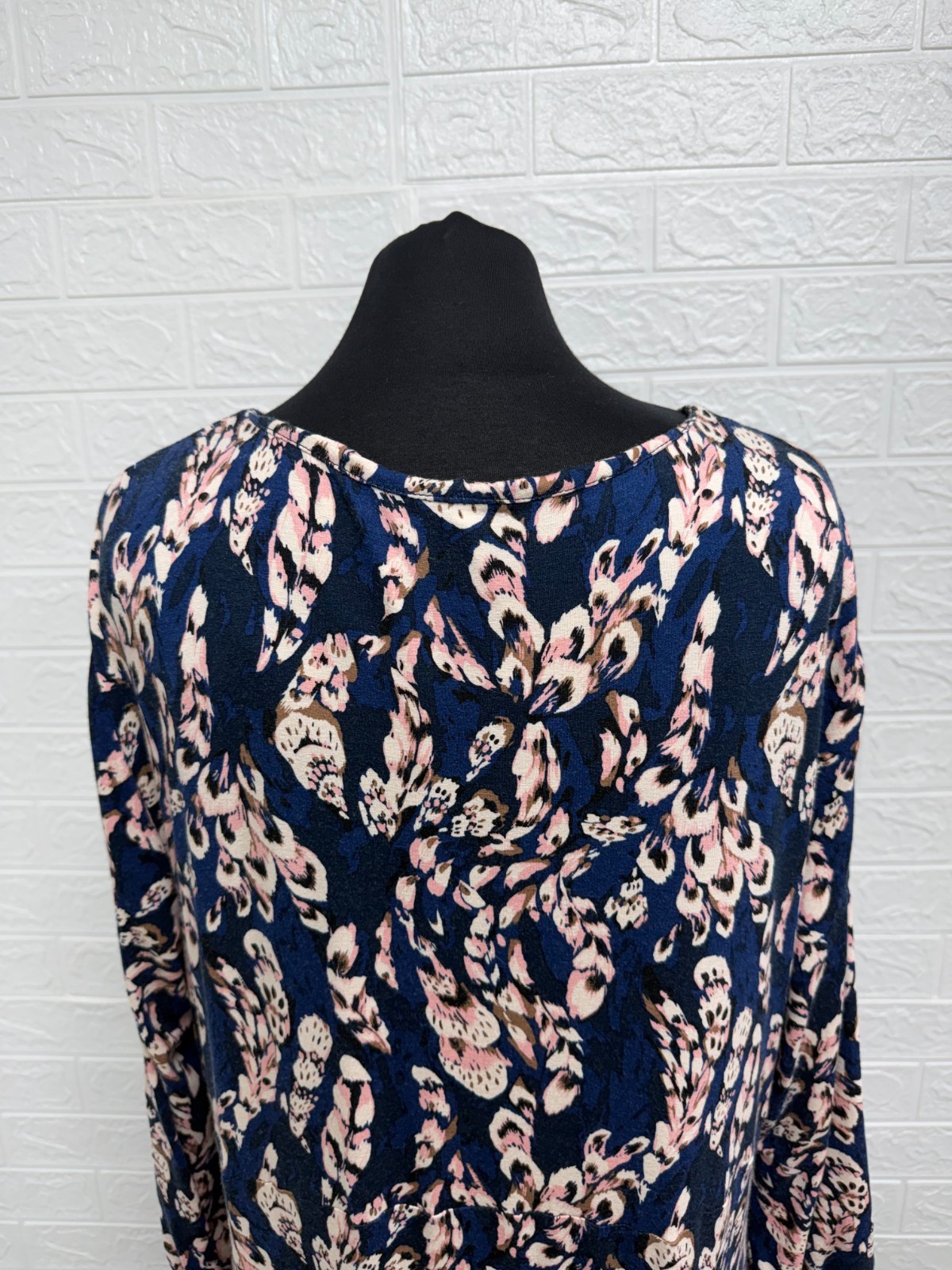 Monsoon Size XL Dress Long Button Front V Neck Jersey 3/4 Sleeve Smart UK 20 22
