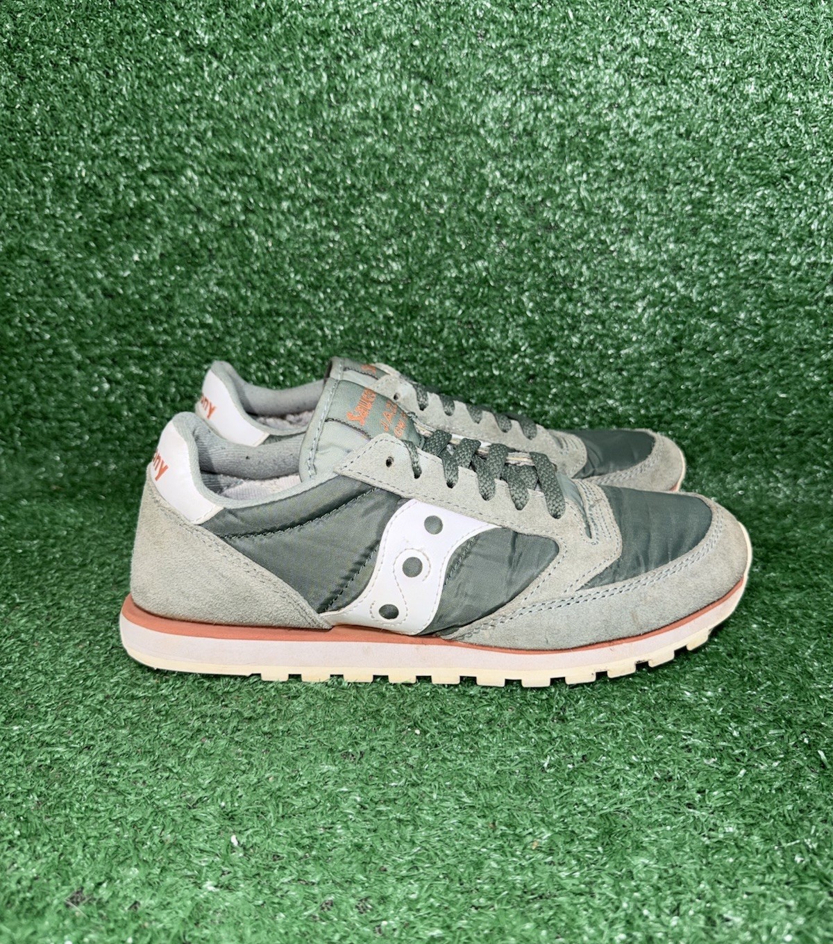 Saucony Jazz Mens Size 7.5 Green Suede Classic Shoes Athletic Sneakers S2866-241