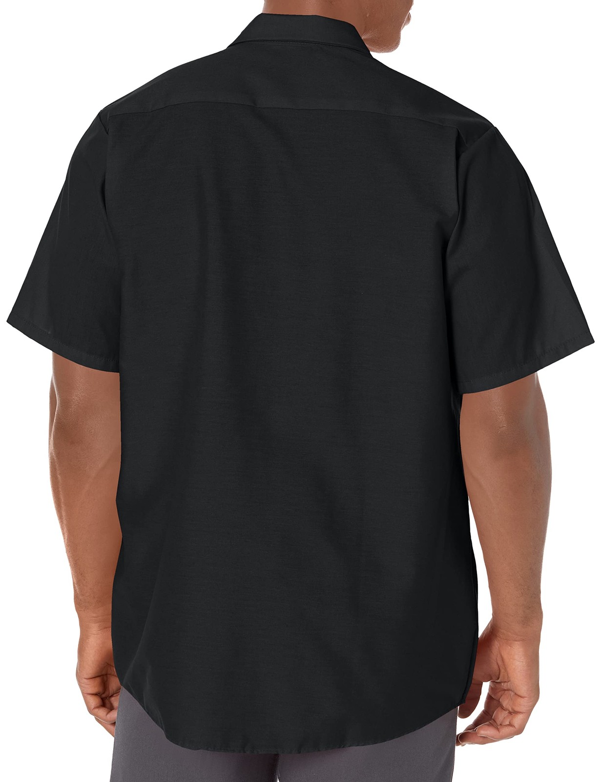 Red Kap Men’s Industrial Work Shirt, Short Sleeve, Black, Large Large, Black