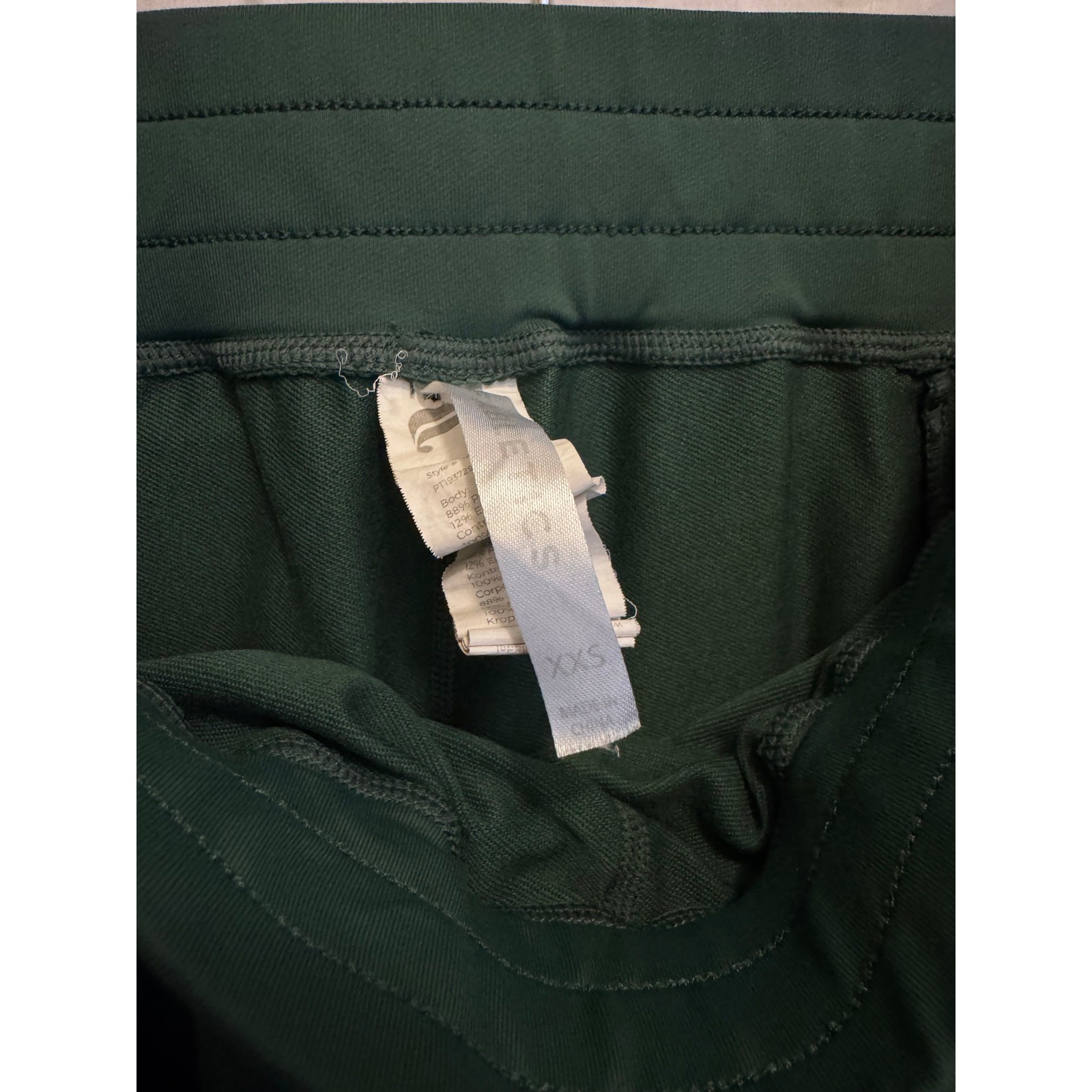 Fabletics Green Drawstring Cuffed Pocket Joggers Size 2XS