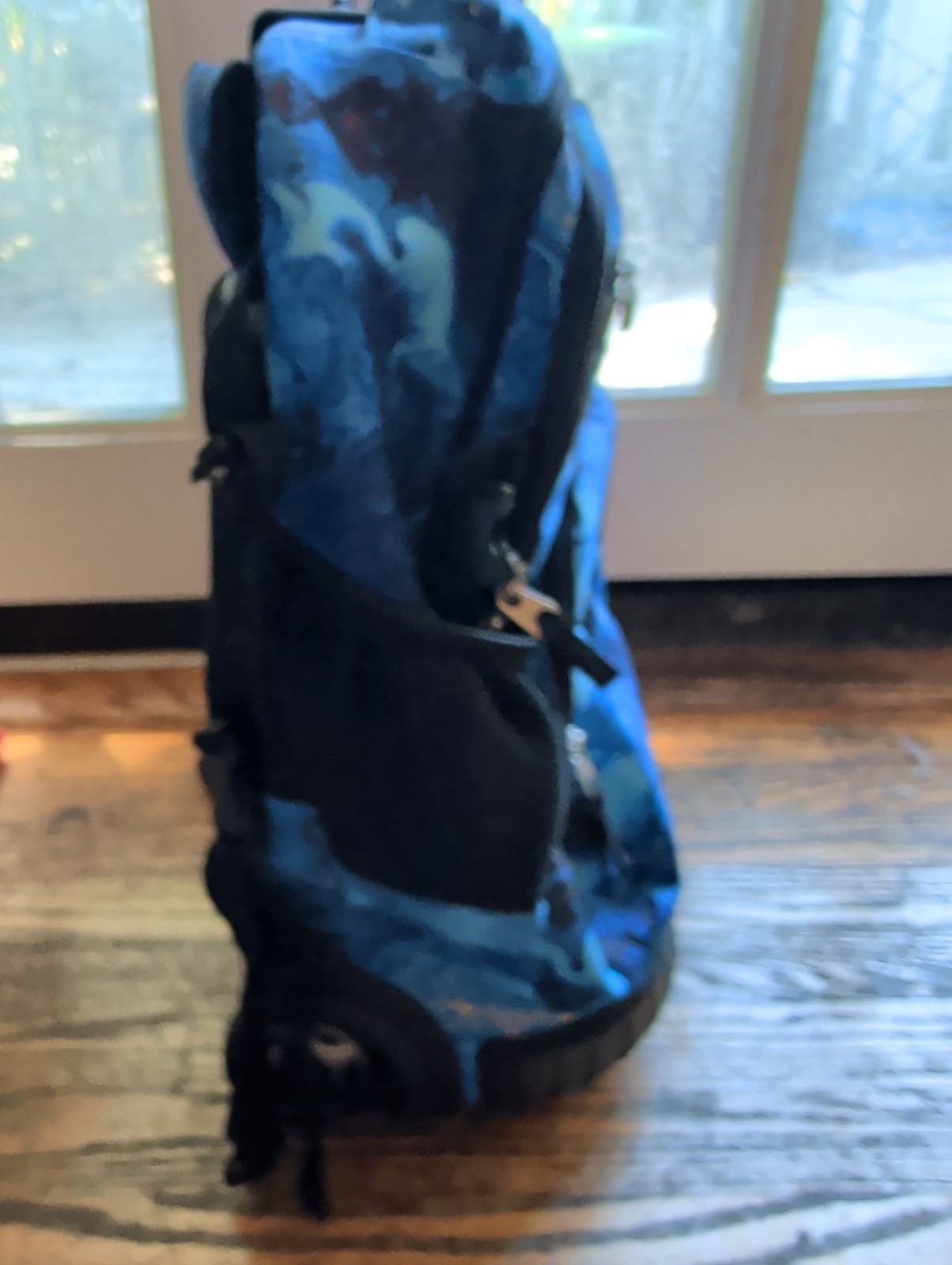 Tilami Rolling Backpack- 18 Inch Wheeled Backpack – ‘Blue Wave’ Design – NEW