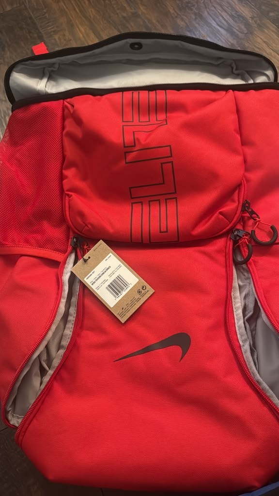 Nike, Unisex, Varsity Elite Backpack (32L), University Red-Black One Size.