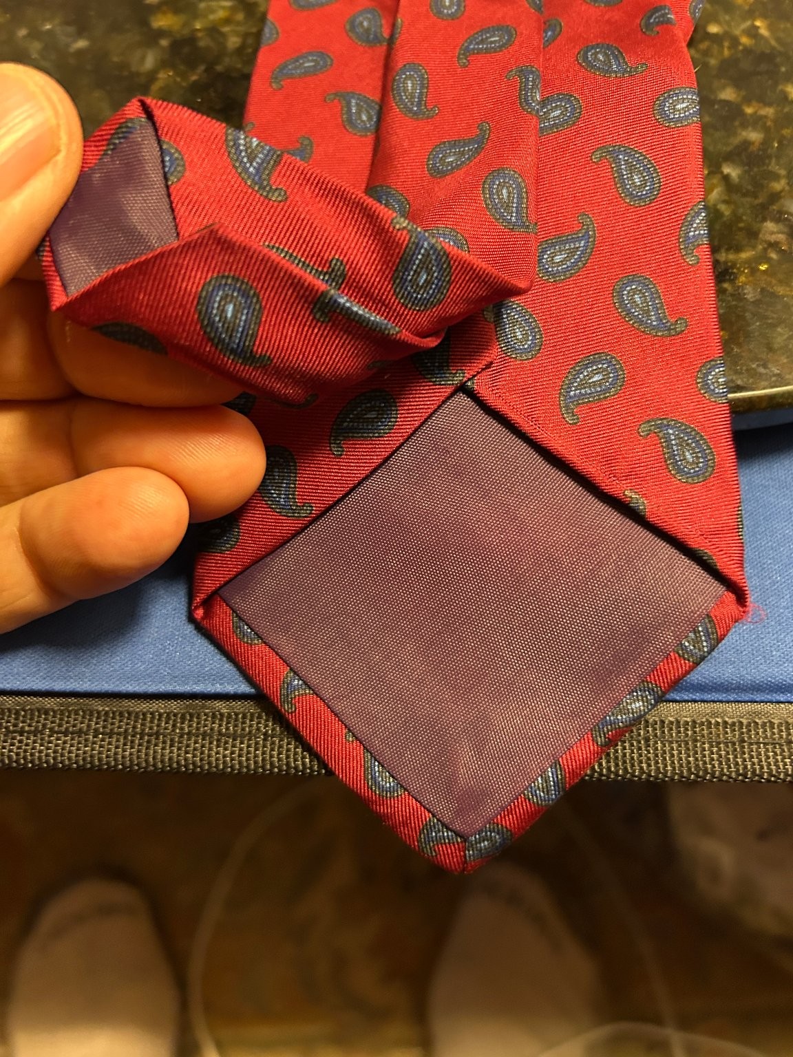 Bert Pulitzer Men’s Tie Red Paisley Classic Silk 57-60″