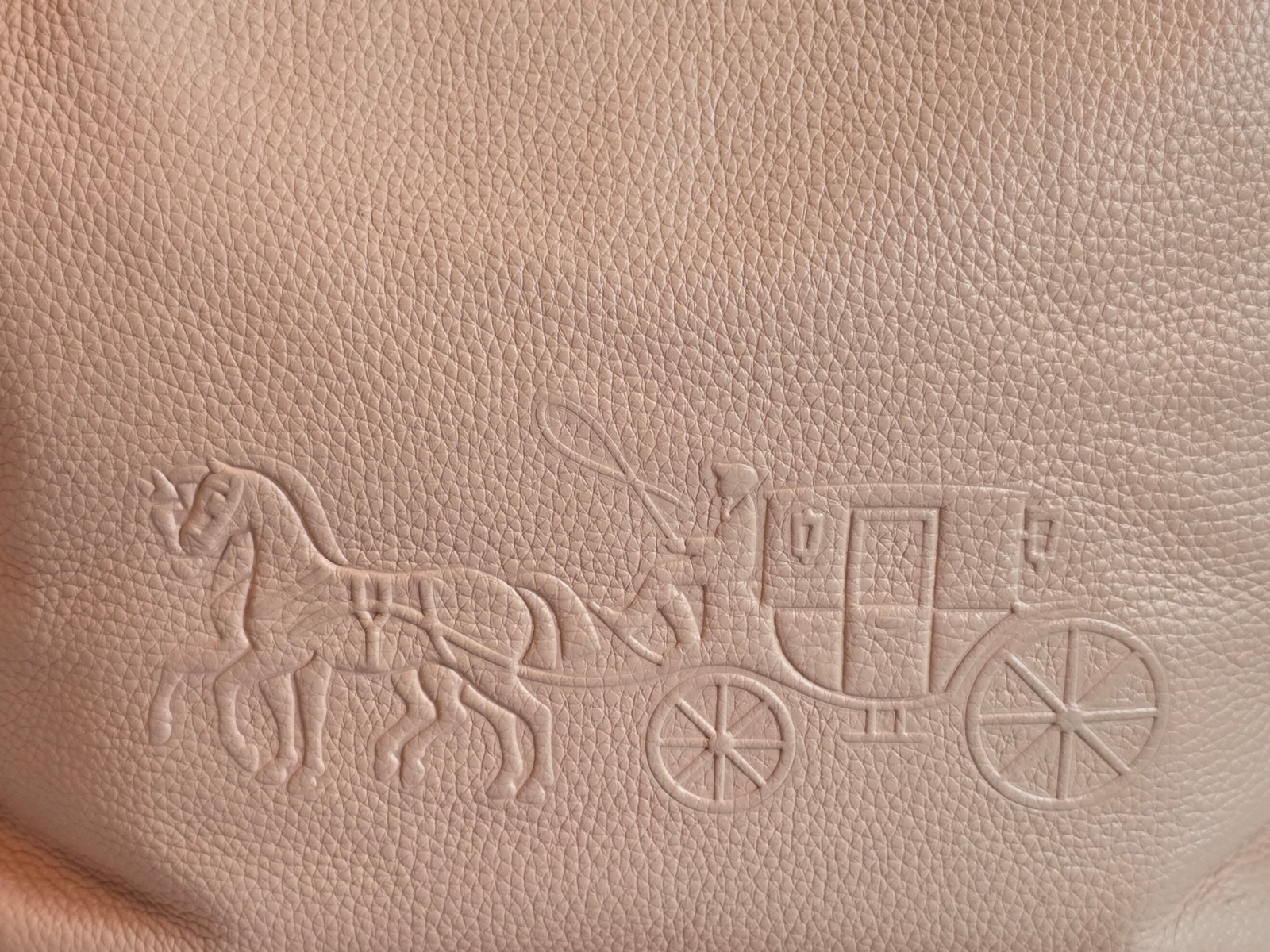 Coach Andy Tote in Faded Blush Pebbled Leather Embossed Horse & Carriage Logo