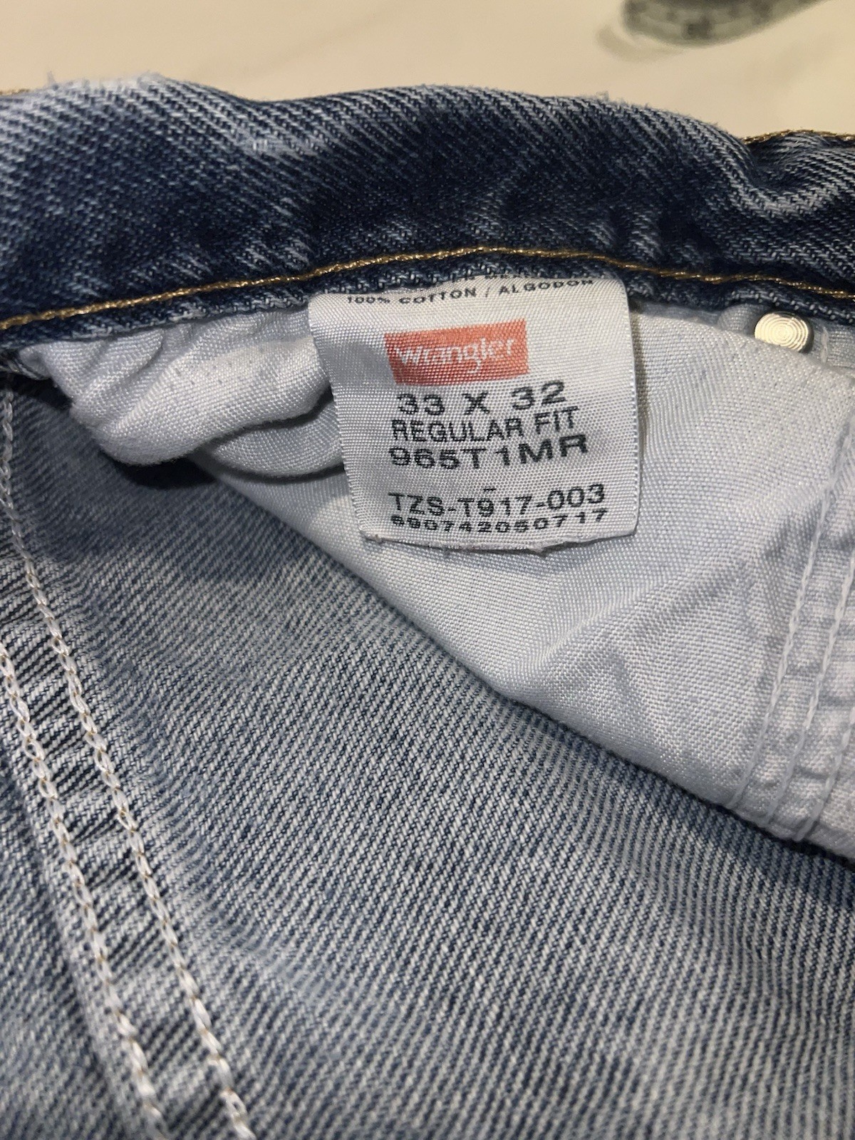 Vintage Wrangler USA Made Jeans Mens 33×32 Straight Leg Western Cowboy Denim Y2K