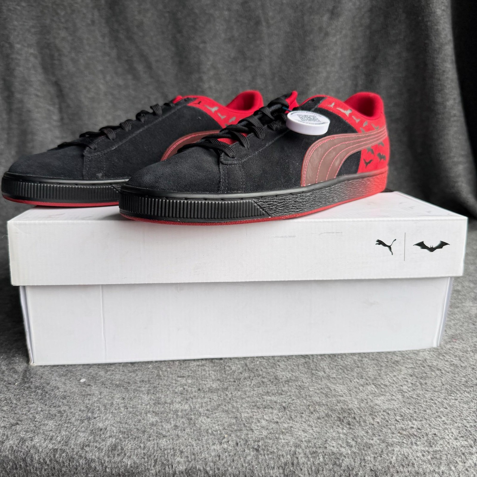 Puma Suede Classic Batman Shoes Mens Size 14 Black Red Sneakers 383241 01