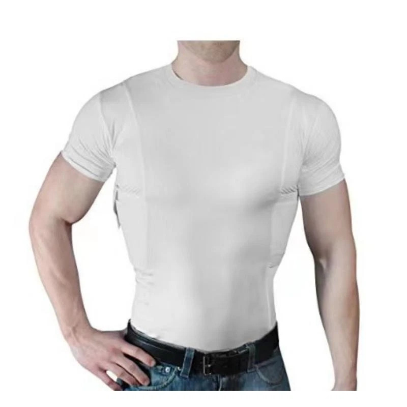 Concealment Clothes Mens Crew Neck Undercover- Concealed Holster Carry Tops