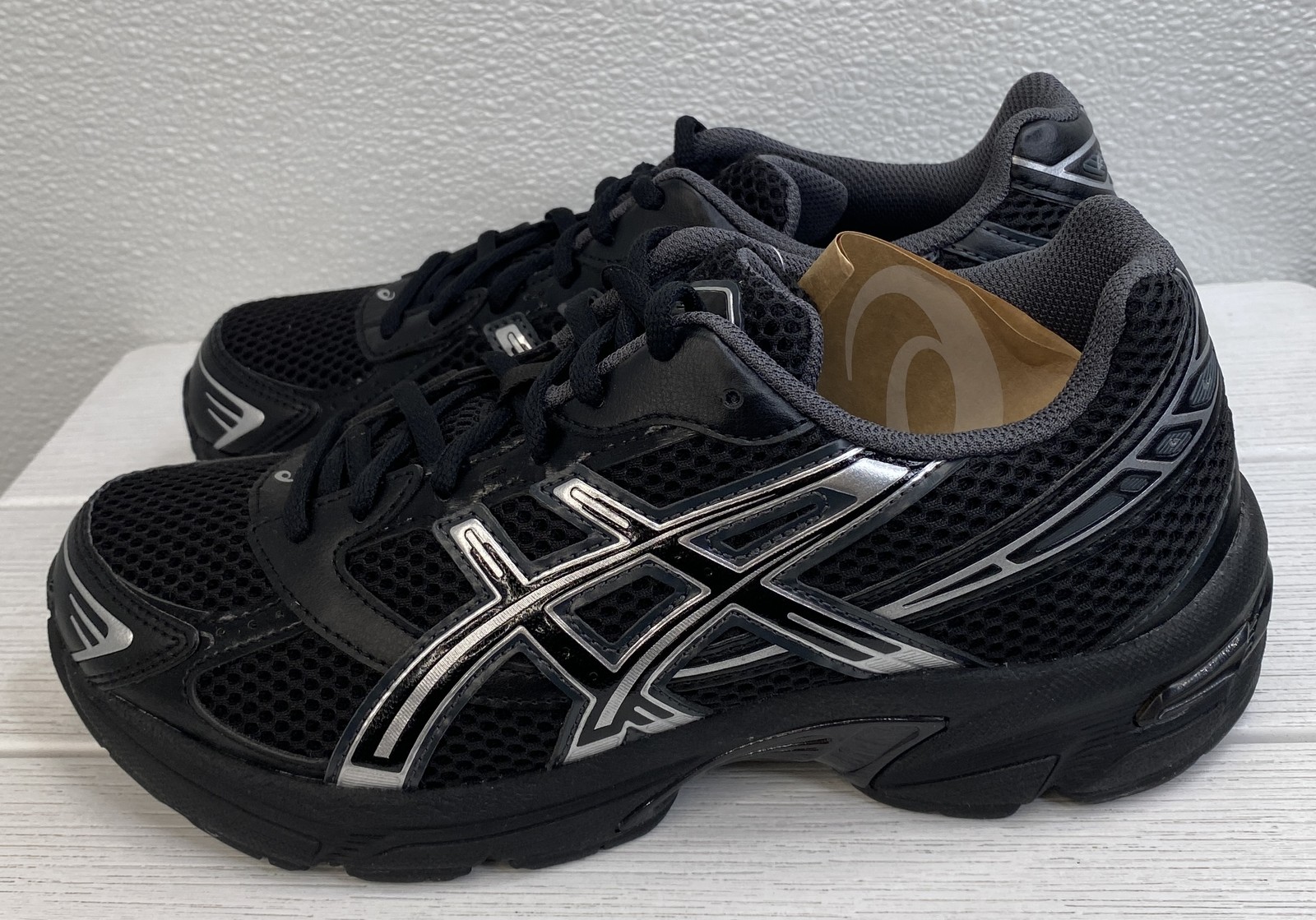 Asics Gel-1130 Men’s Size 6 Black/Pure Silver Mesh Low Top Athletic Sneakers