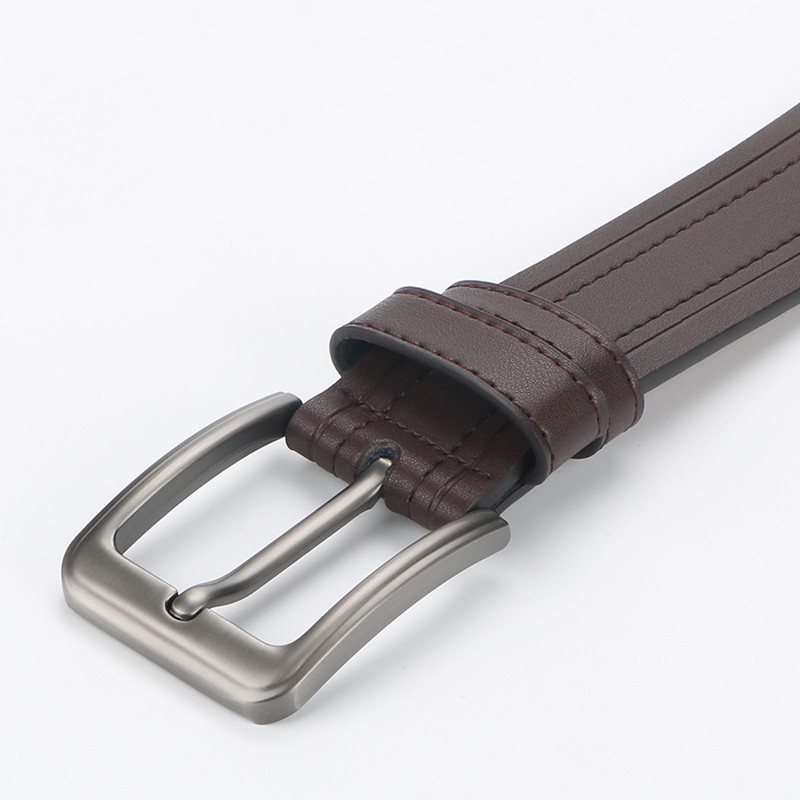 Men’s Belt Full Grain Leather Classic pin-buckle belt for Men