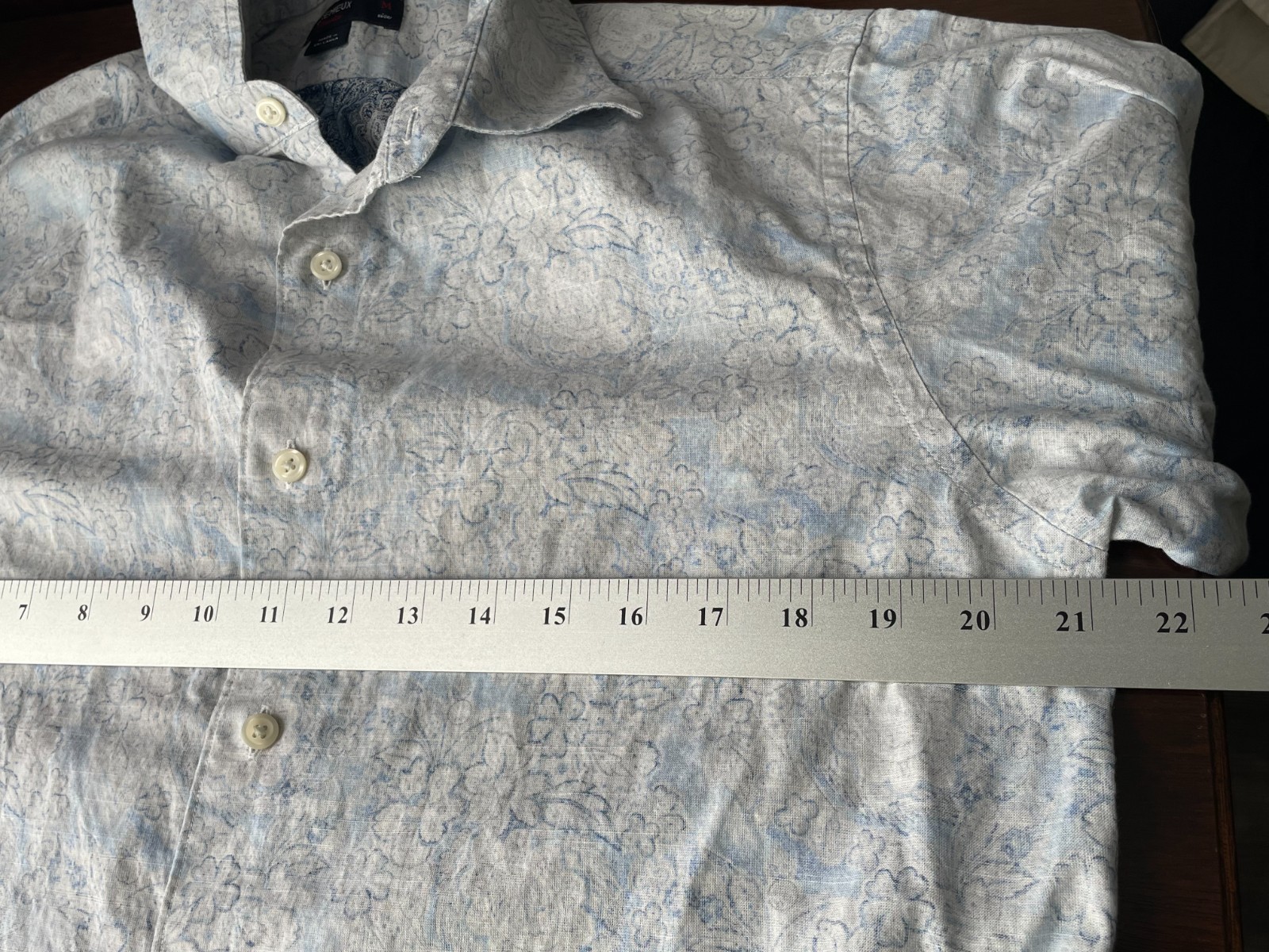 Cremieux Classics Mens M Button Down Shirt Premium 100% Cotton Floral Paisley