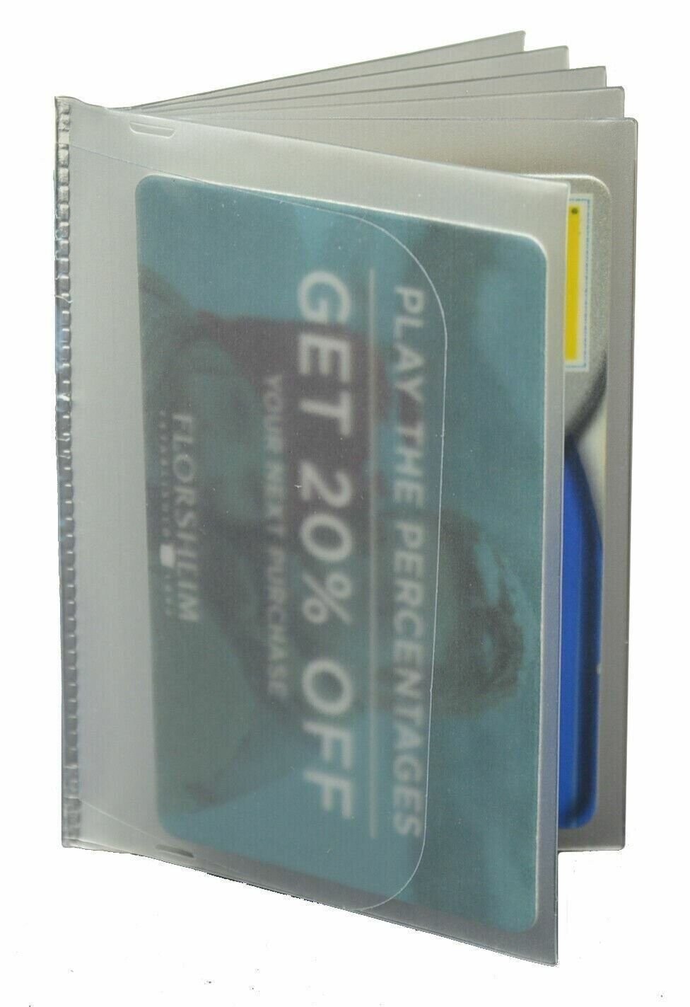 Set of 2 Plastic Wallet Insert Replacement Picture Card Holder Trifold 6 Page