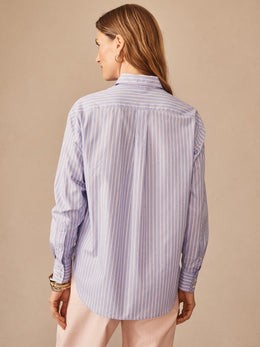 NWT J.McLaughlin FINN SHIRT IN STRIPE Size: Small
