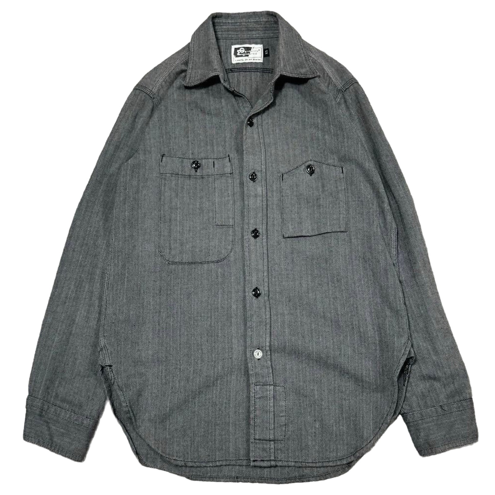 Engineered Garments Herringbone Work Shirt Gray Charcoal XS Japan F/S