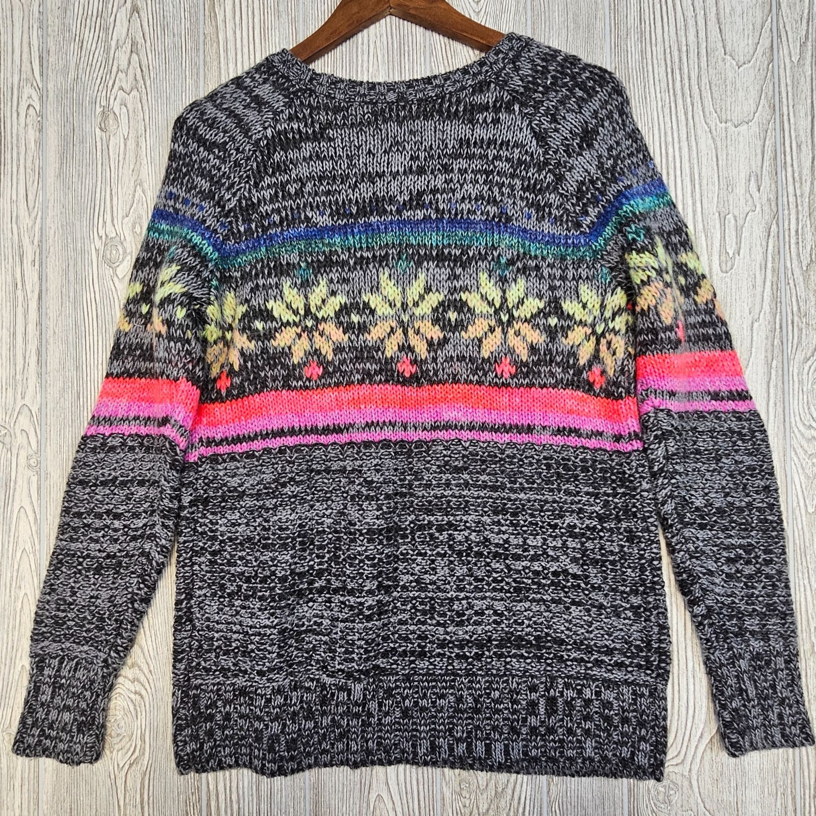 American Eagle Jegging Fair Isle Sweater Women’s Small Multicolor Cozy Knit