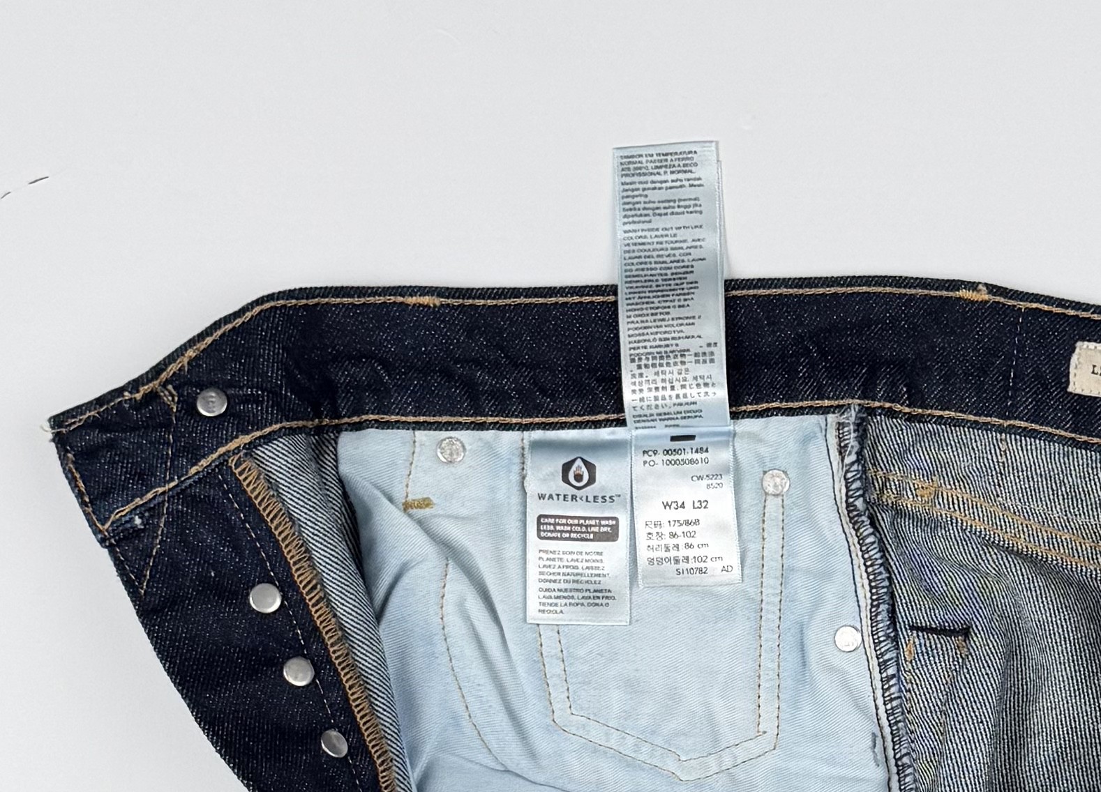 Levi’s Premium 501 Original STRAIGHT LEG Jeans Men 34×32- Blue 00501-1484 NWT