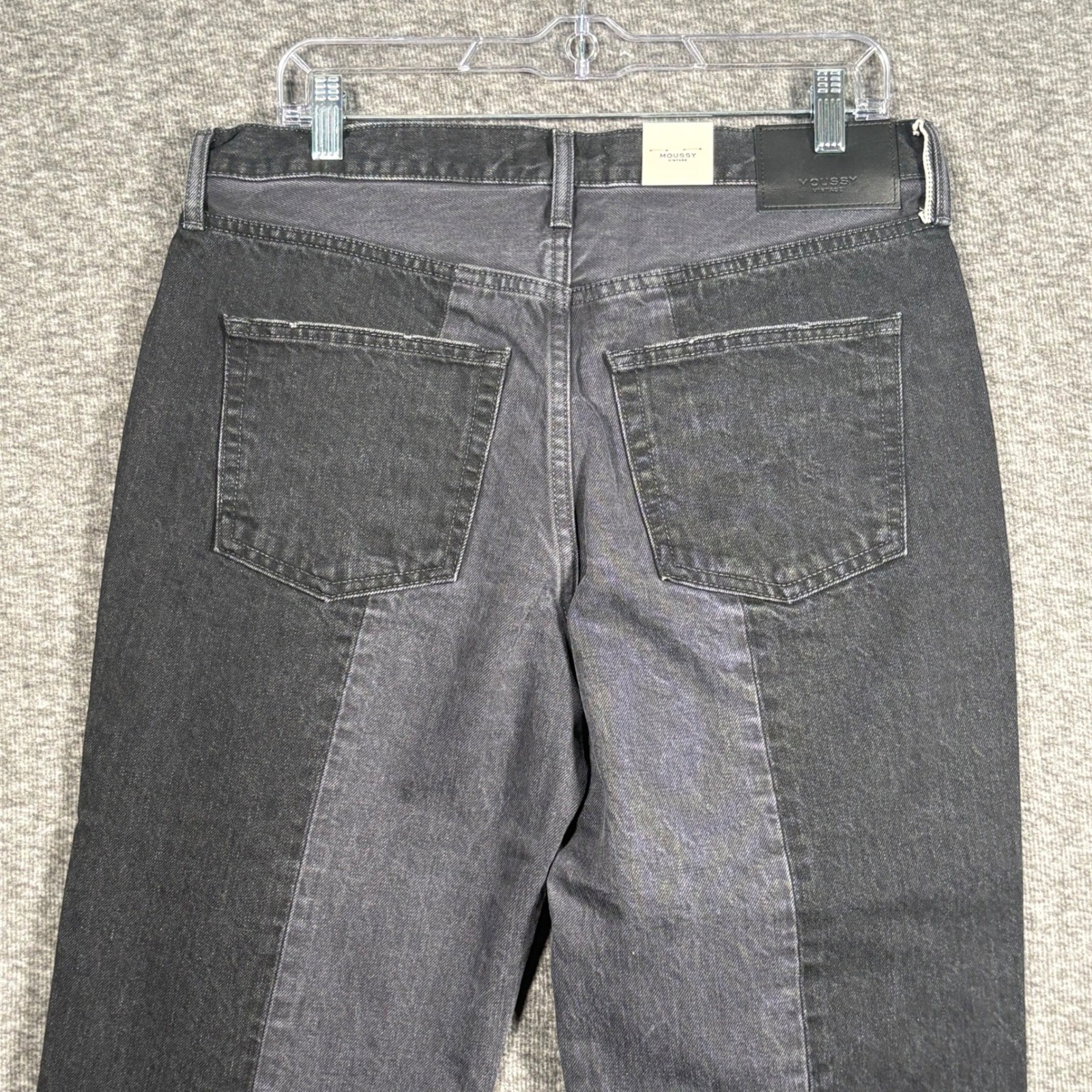 Moussy Vintage MV Hearthstone Straight Black Two Tone Jeans 540HSC11-5250 Sz 29