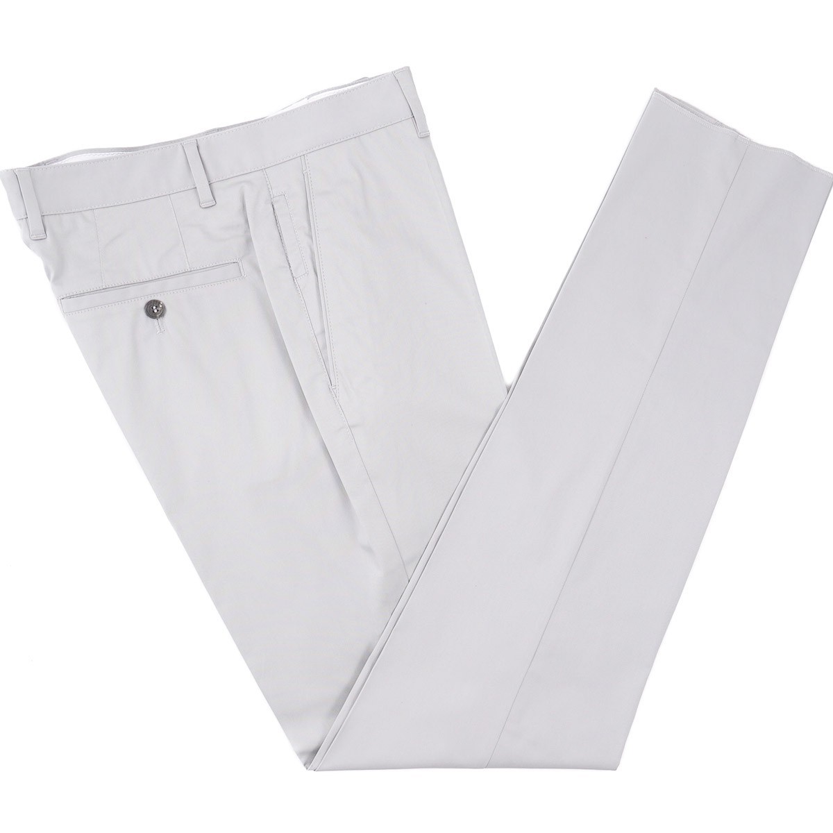 Brett Johnson Gray Lightweight Cotton Flat-Front Chino Pants 38 (Eu 54) NWT