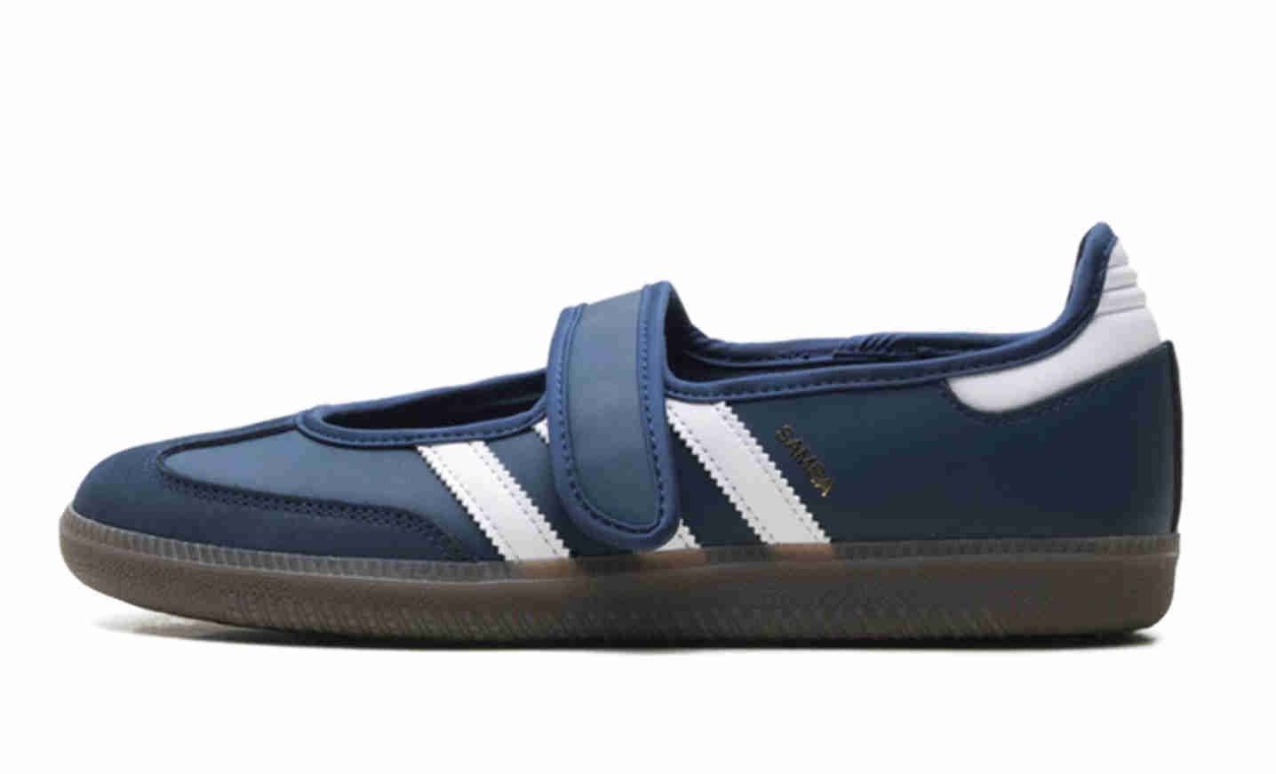 adidas adidas Womens Samba Mary Jane Crew Navy White Gold Metallic IH6484
