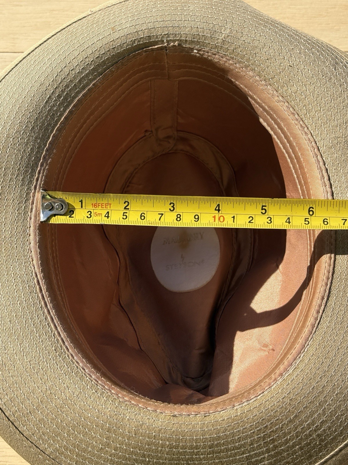 Mallory by Stetson Canvas Fedora Hat Size 8” X 6.5” See Pictures For Measurement