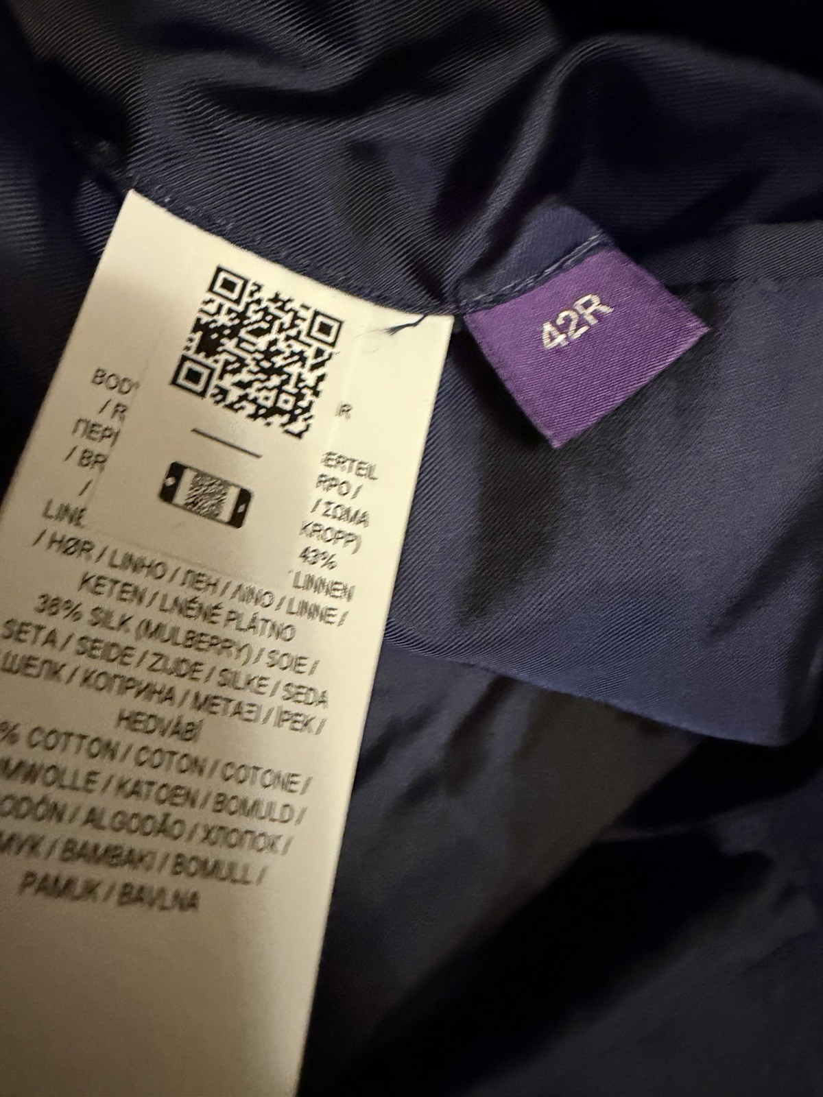 NWT $1995 Ralph Lauren Purple Label Hadley Hand-Tailored Sport Coat 42R ❗️Defect