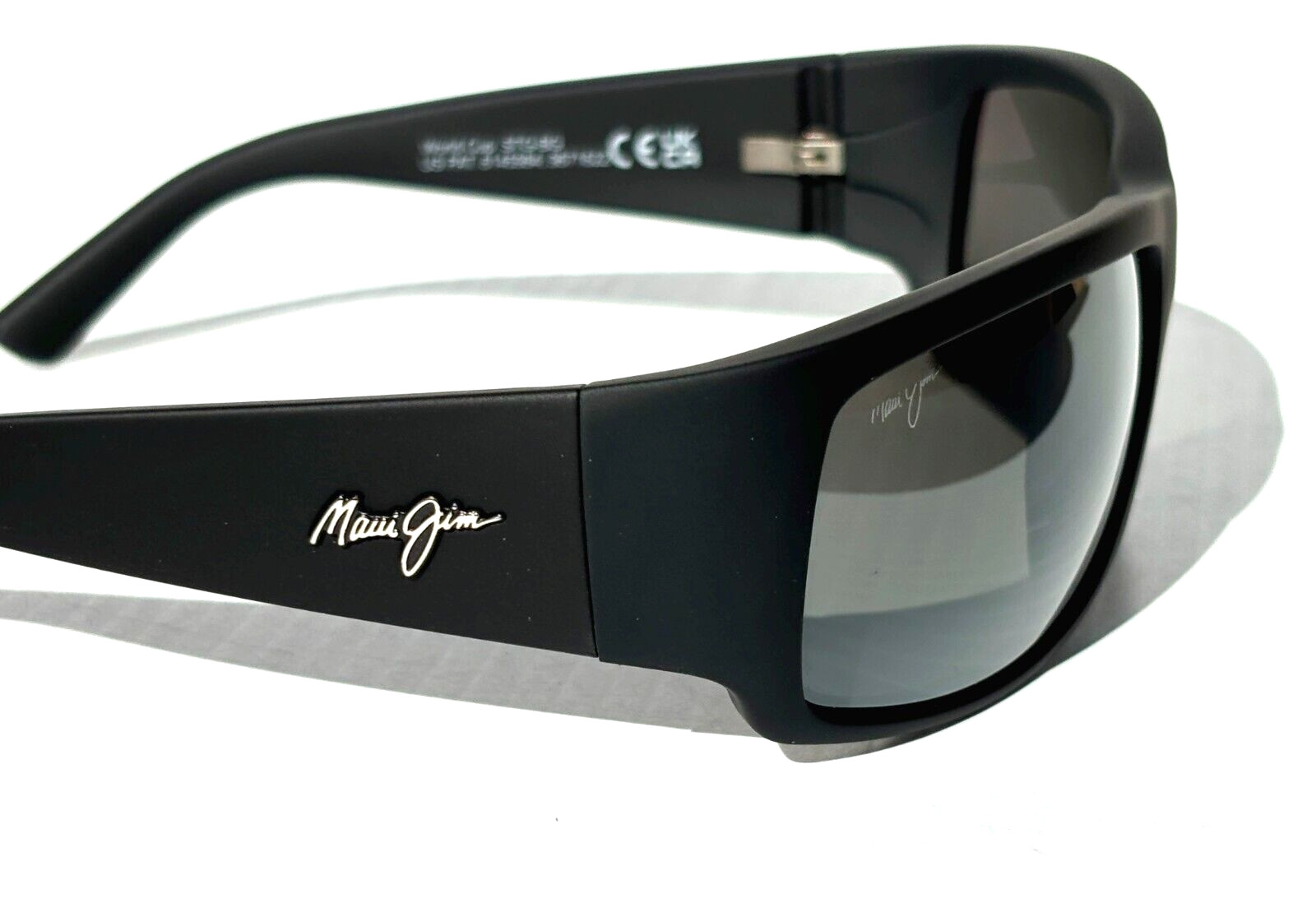 NEW Maui Jim WORLD CUP Matte Black Rubber POLARIZED Grey GLASS Sunglass 266-02MR