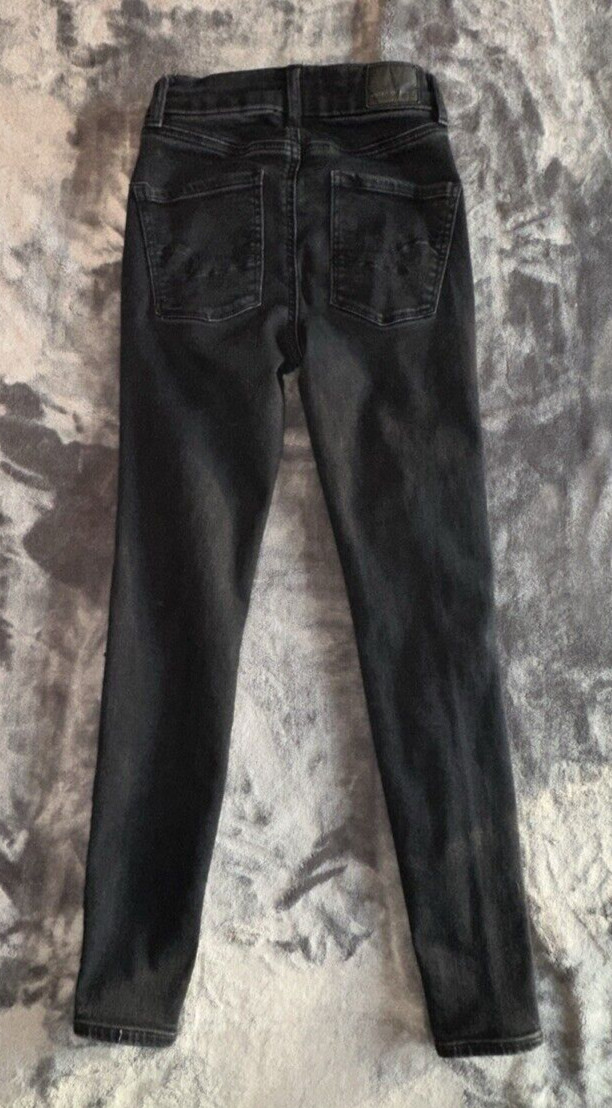 American Eagle Distressed Jegging Sz00 Short Next Level Stretch Black Jeans