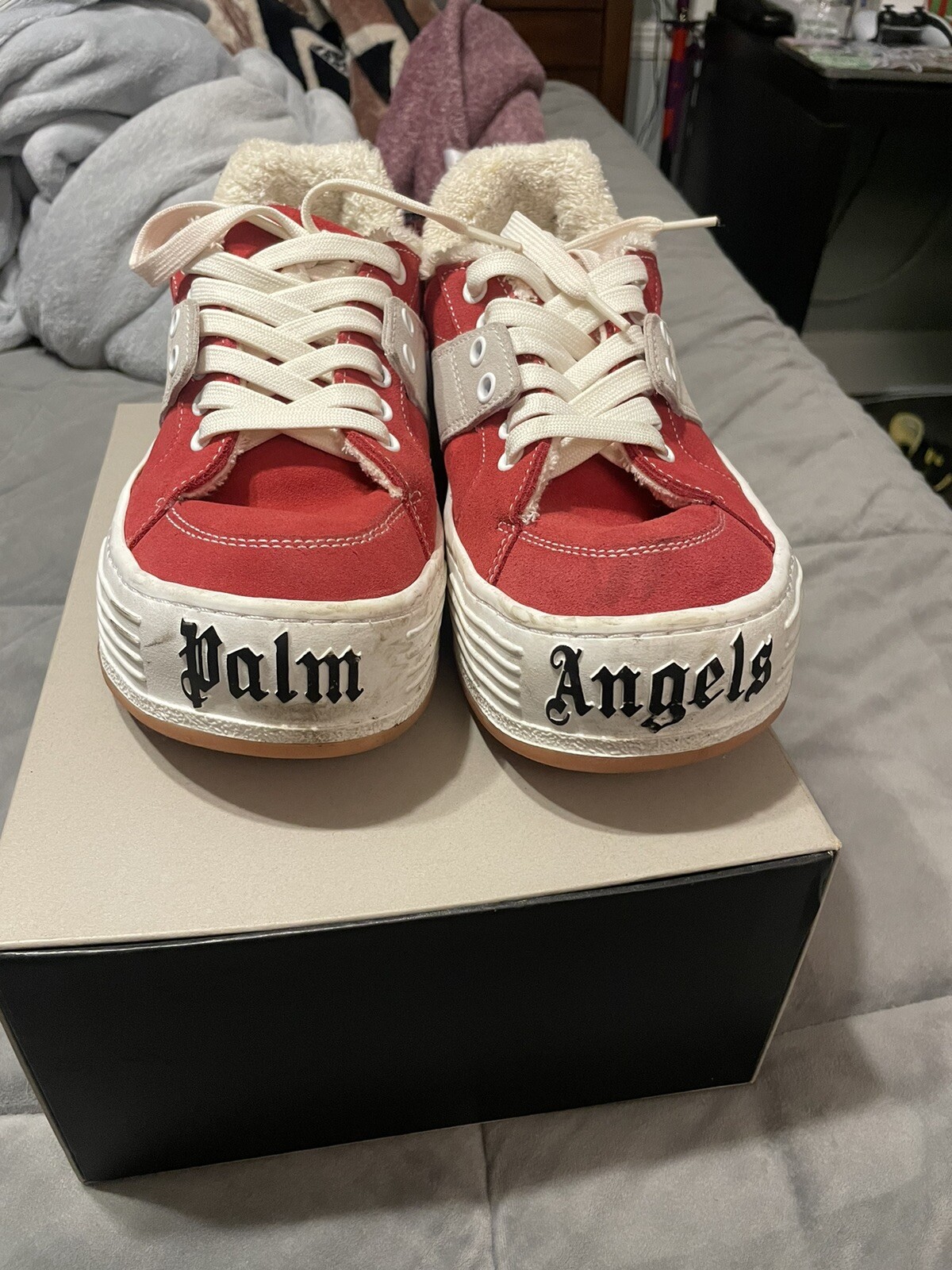 Palm Angels Red Low top Furry Sneakers Size 8us/41eu (no Box, Only Dustbag)