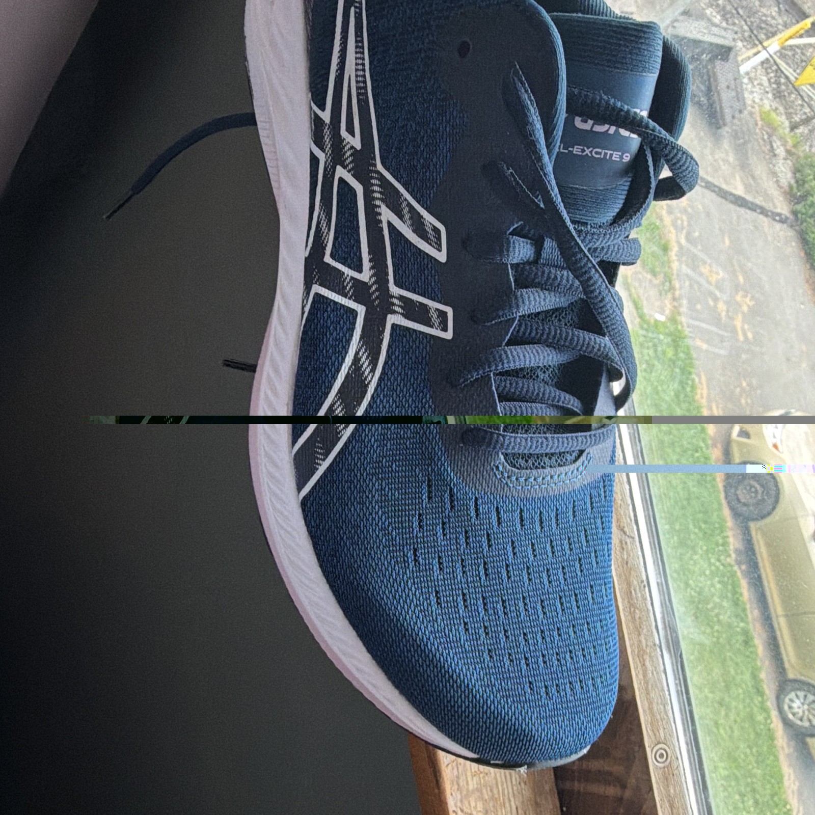 ASICS GEL-Excite 9 Blue Running Sneaker Lace-Up Mesh Low Top Rubber Sole