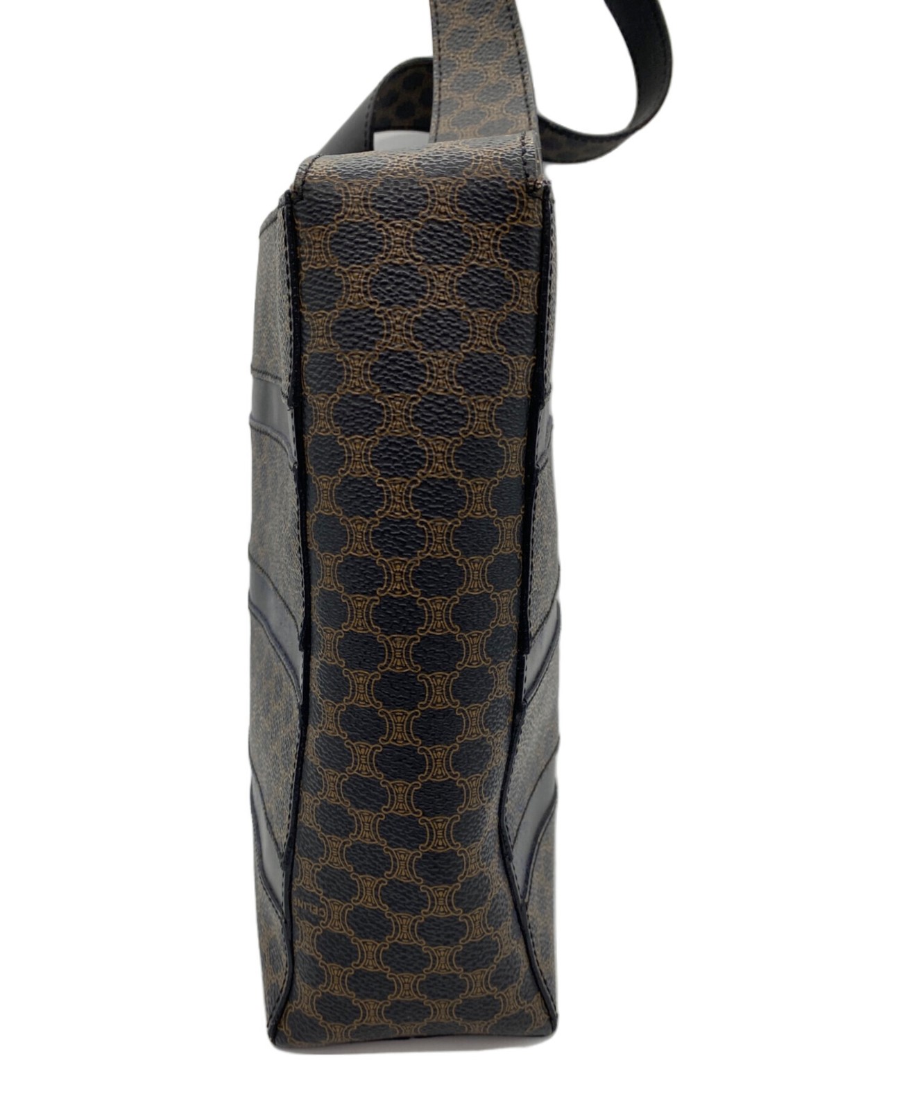 Celine Macadam Pattern One Shoulder Bag MC96 Brown #TFB13761