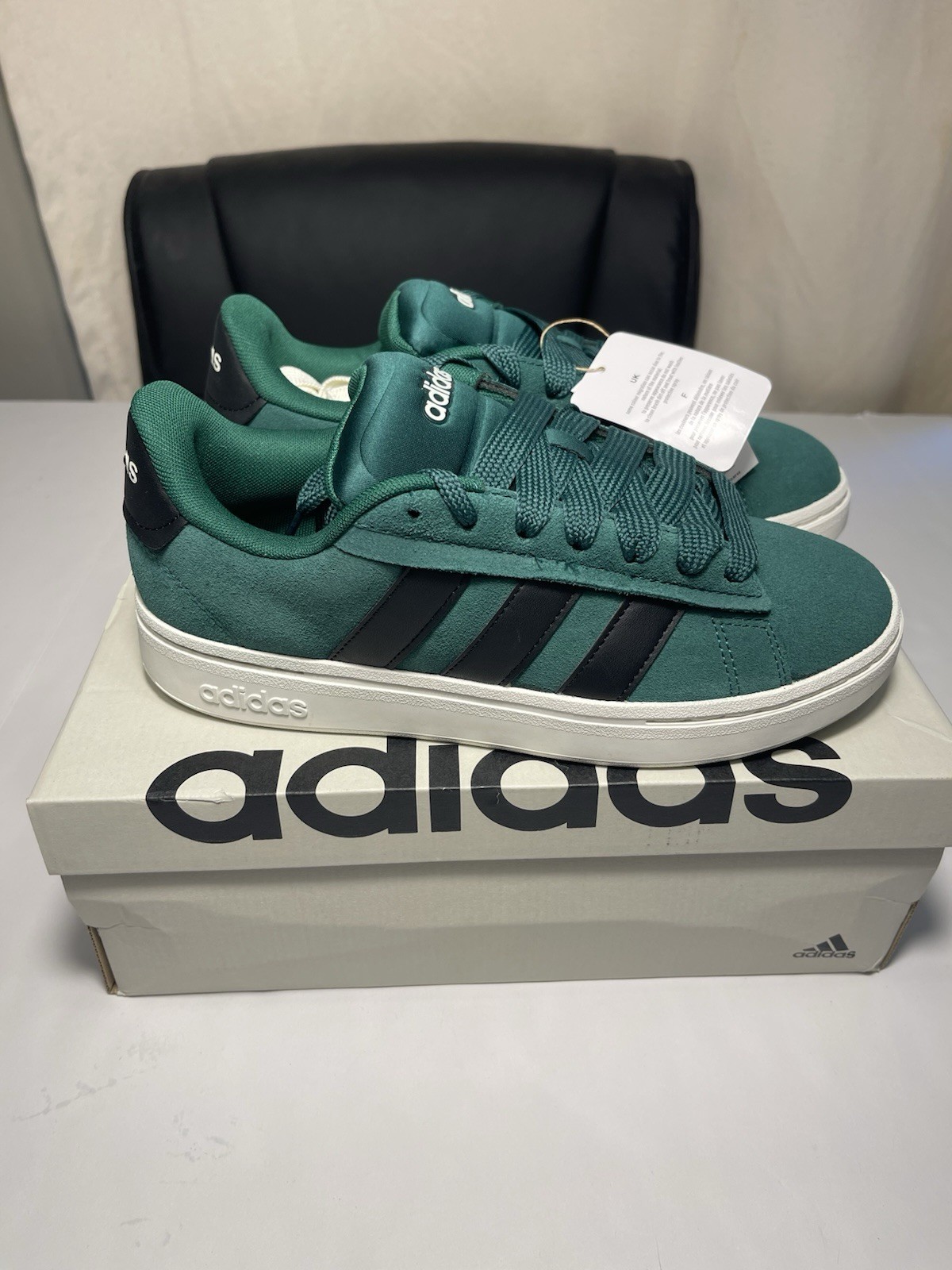 Adidas Men’s Grand Court Alpha 00’s Skateboarding Sneakers Shoes Green/black 7.5