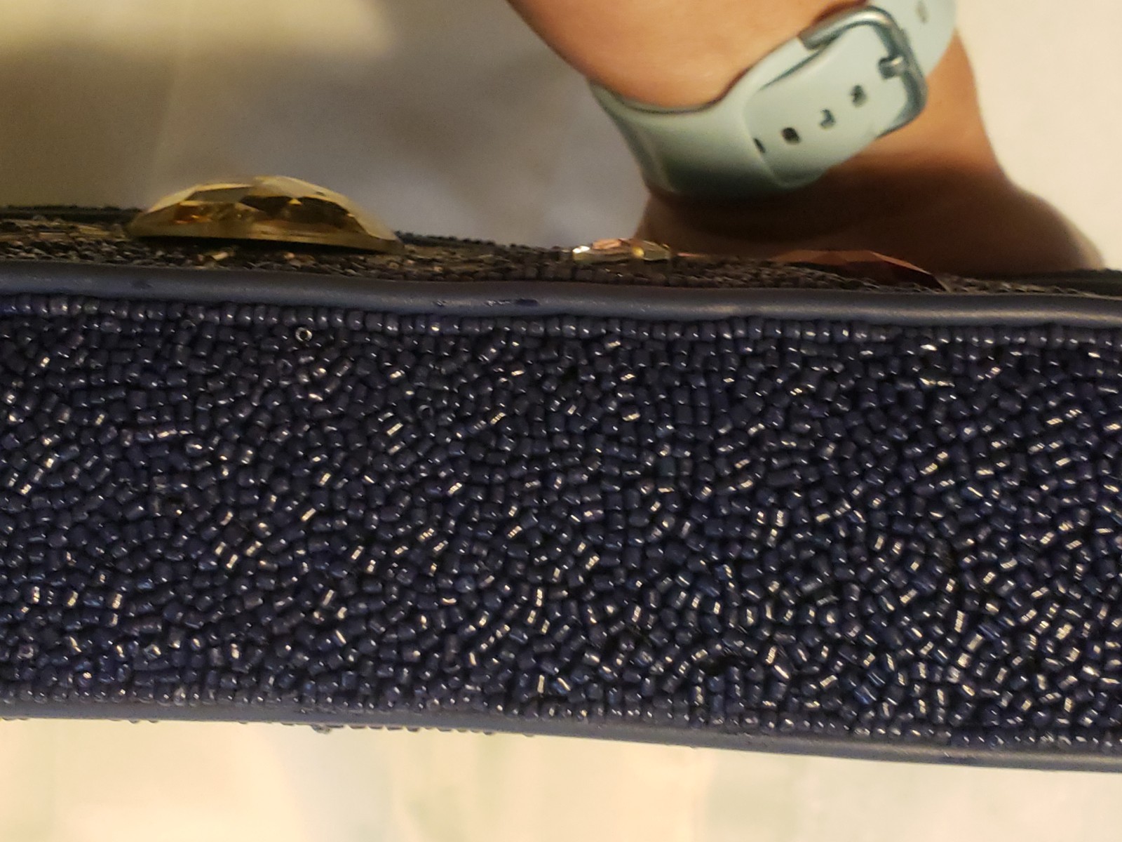 NEW! Staud Tommy Glass Bead Celestial Shoulder Bag In Navy Celestial NWT! Pouch!