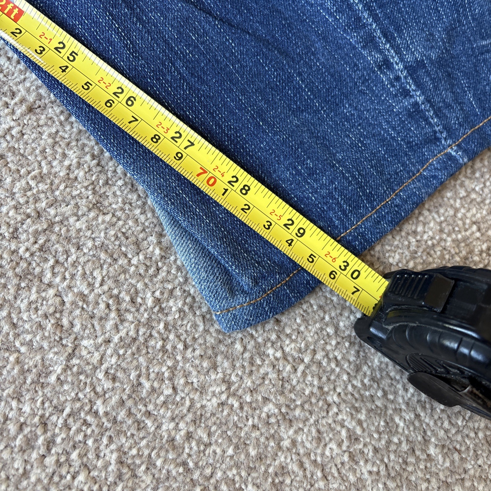 Levi’s Engineered Twist Blue Denim Jeans Cinch Back 33 x 30