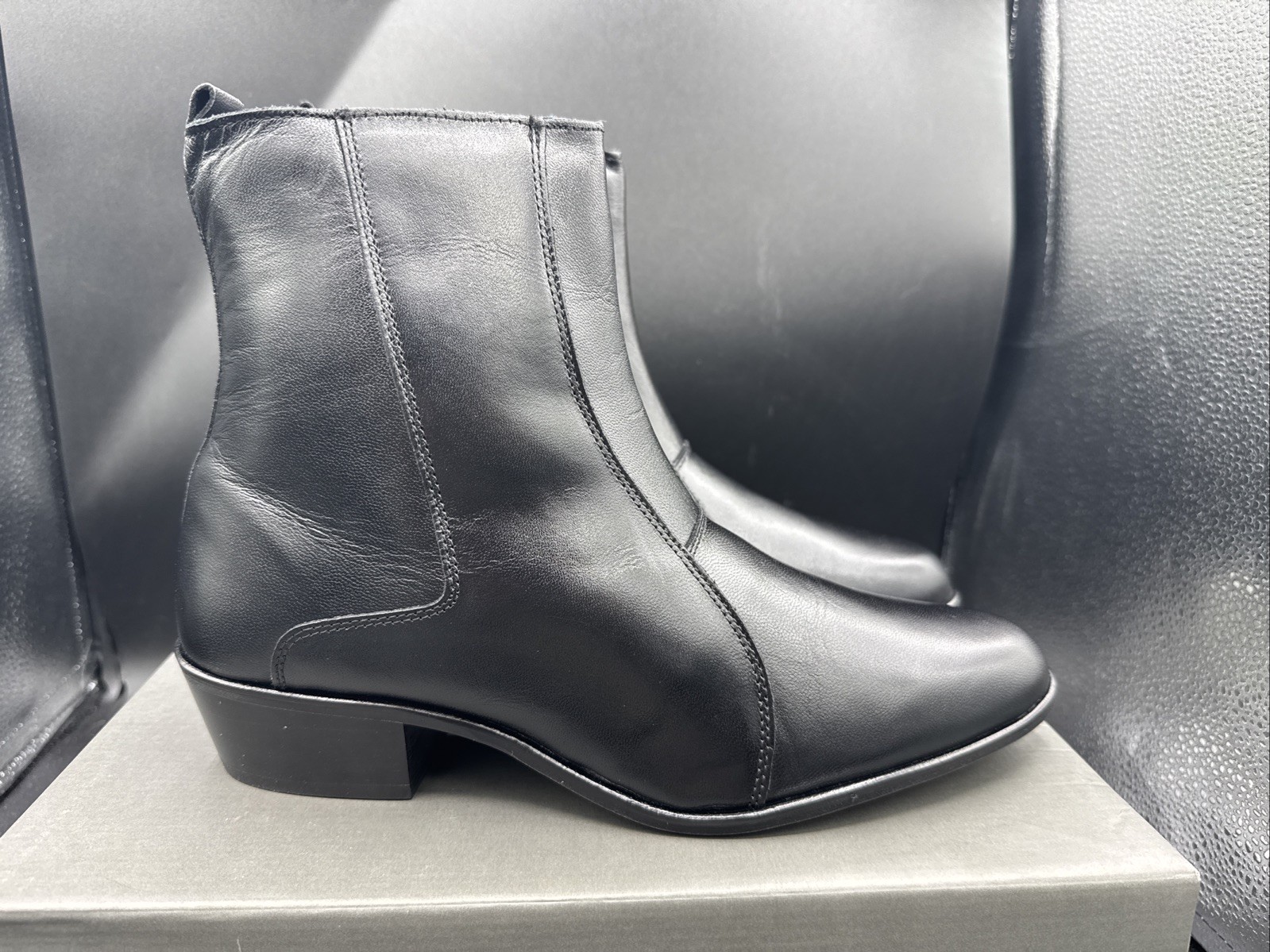 PICK SIZE – Stacy Adams 24855 Men’s Santos Black Side Zip Soft Leather Boot