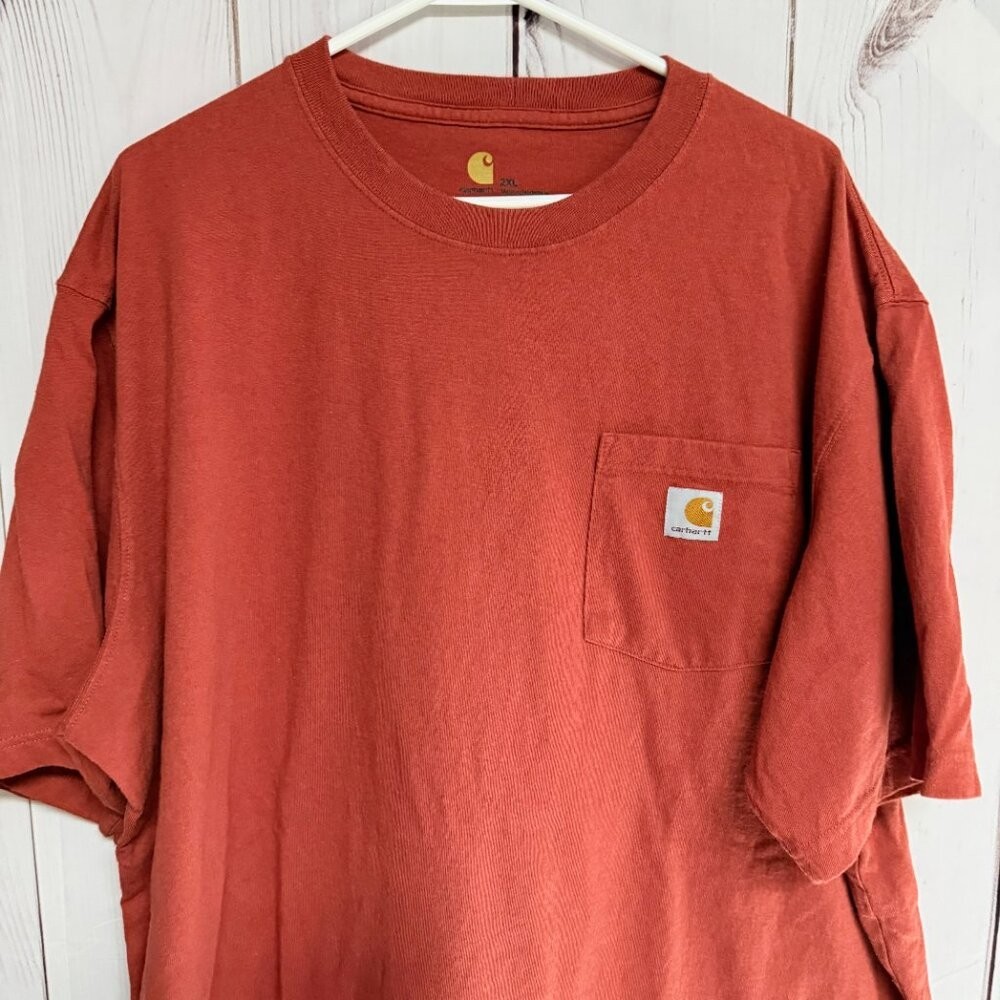 Carhartt Men’s Original Fit Pocket T-Shirt 2XL Burnt Orange EUC