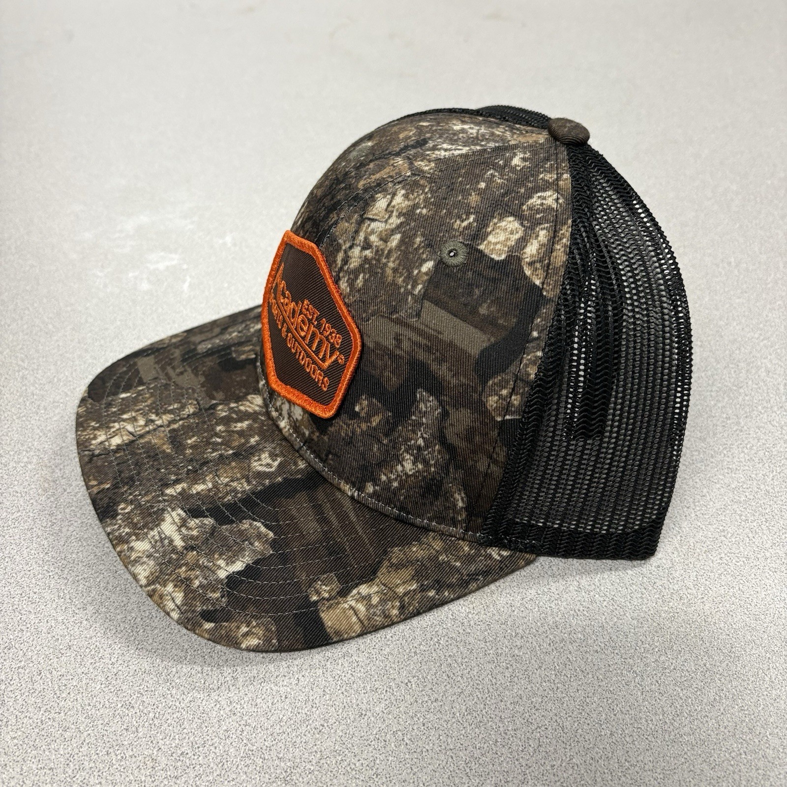 NEW! Academy Sports CAMO Hat SnapBack Mesh Realtree Adult One Size NWT