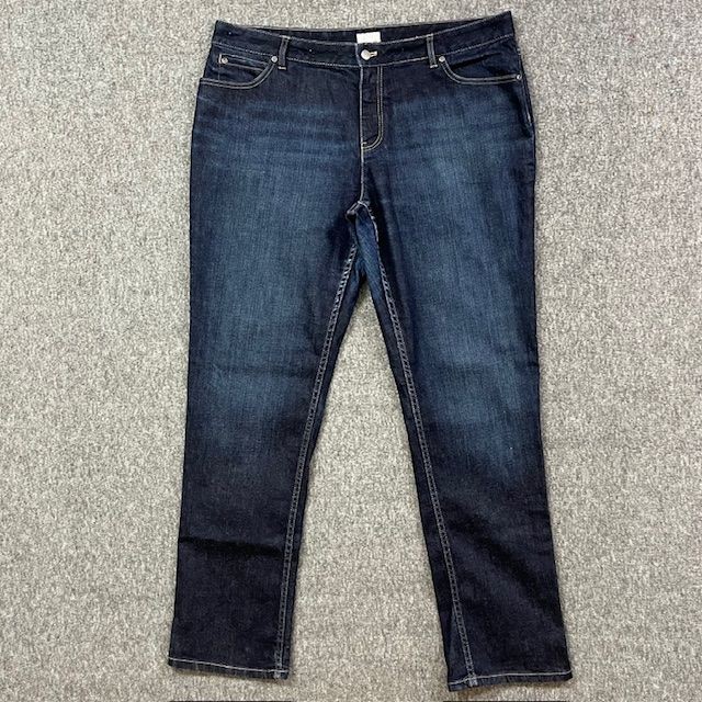 J Jill Jeans Womens 10 Slim Leg Stretch Dark Wash Indigo 98% Cotton 2% Spandex