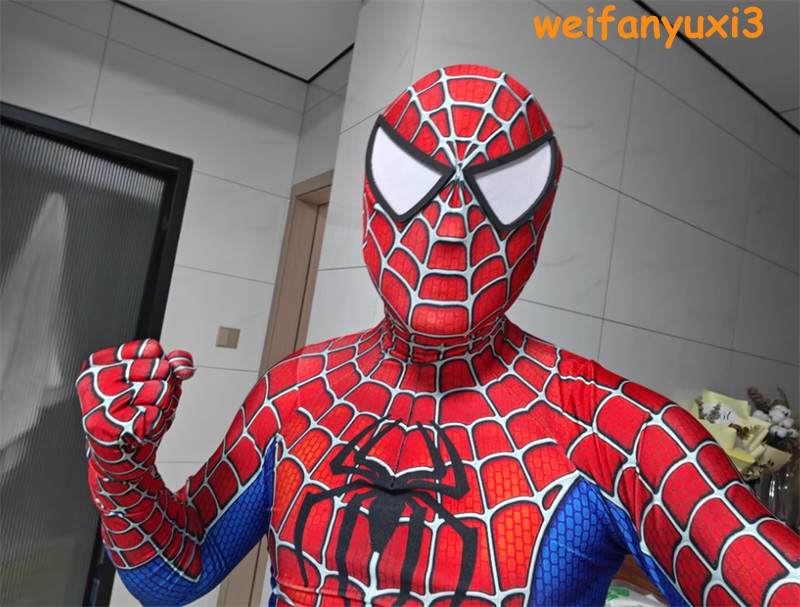 Classic Spider-Man Tobey Maguire Cosplay Costume Zentai Jumpsuit Bodysuit Suit