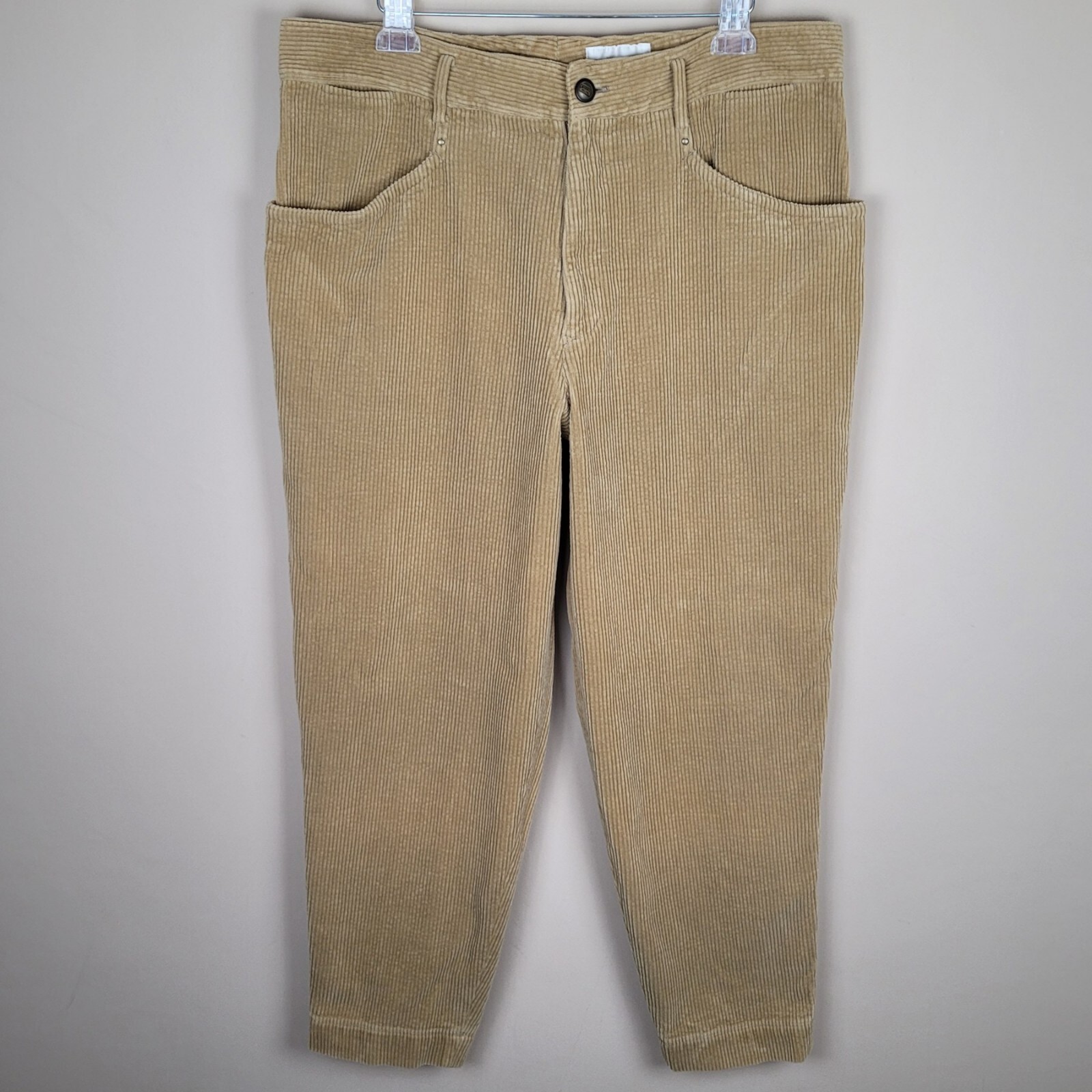 Matsuda Nicole Tokyo Size L Waist 39 Vintage 90s Chunky Corduroy Camel Pants