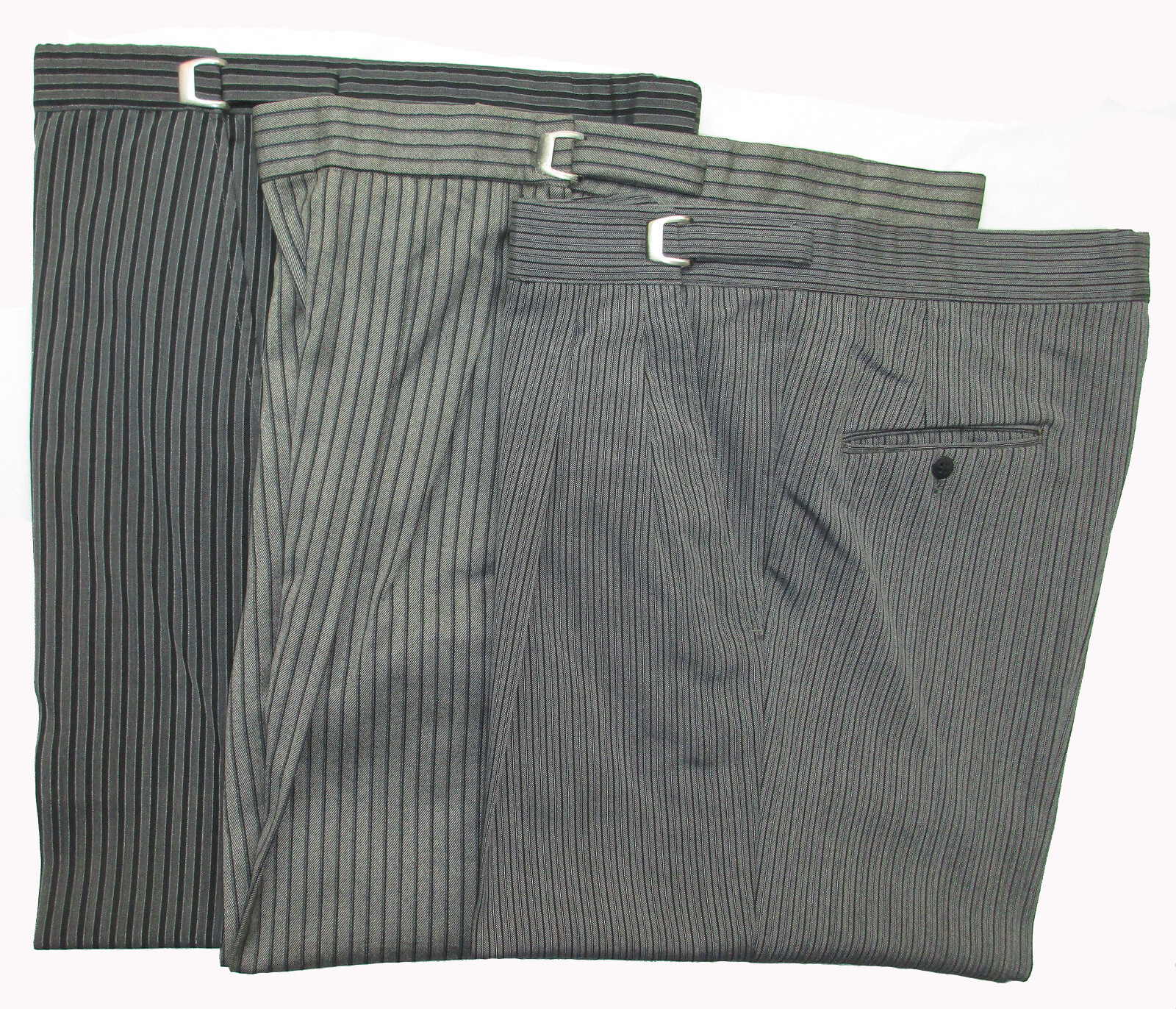 Men’s Grey & Black Hickory Striped Pants *Damaged Closeout* 27-29″ Waist