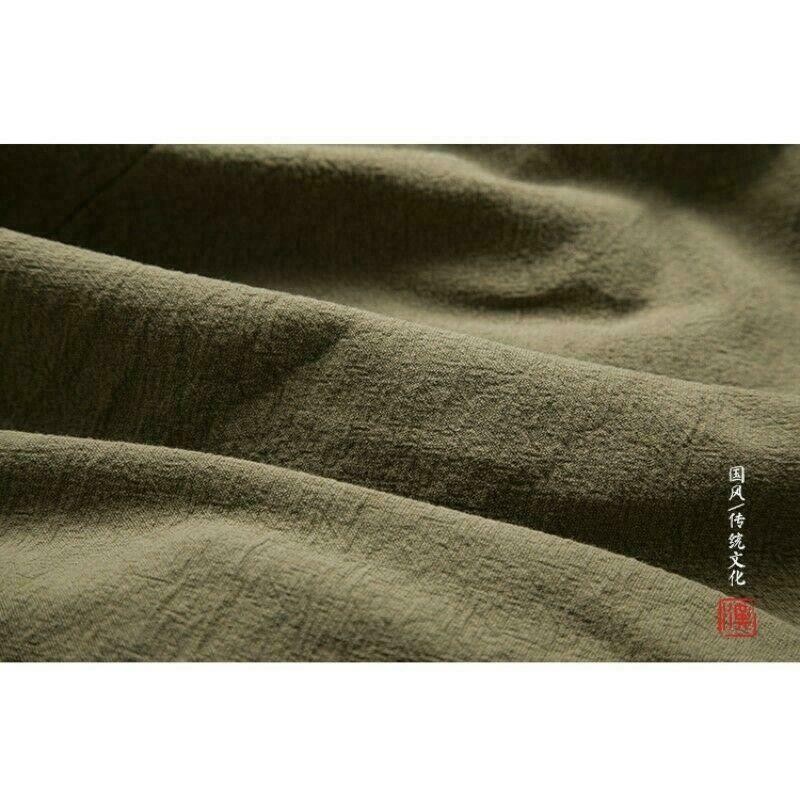 Hanfu Men’s Jacket Cotton Linen Tops Coat Casual Zen Suit Retro Loose Ethnic New