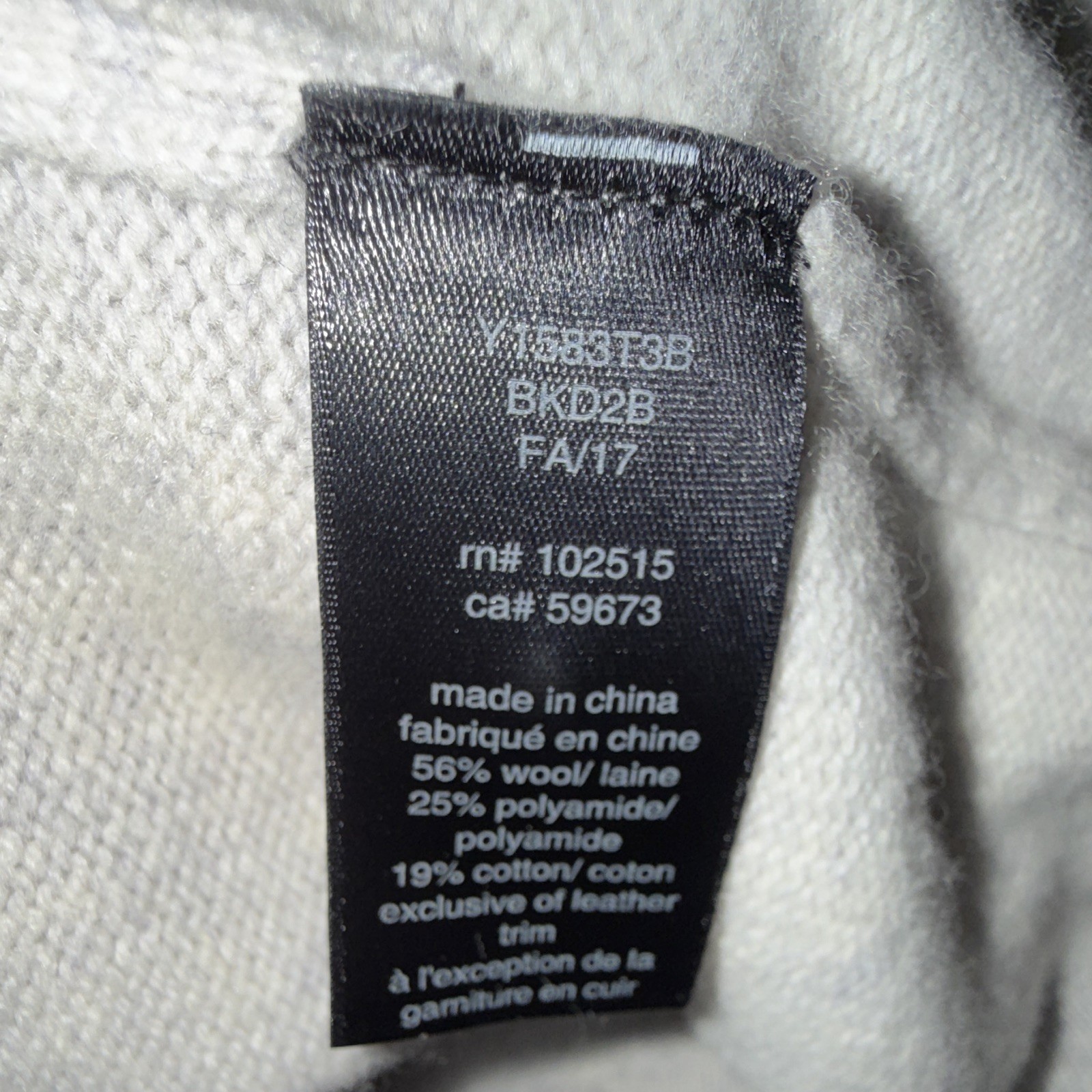 John Varvatos U.S.A. Men’s White Wool Blend Knit Henley Button Sweater XL