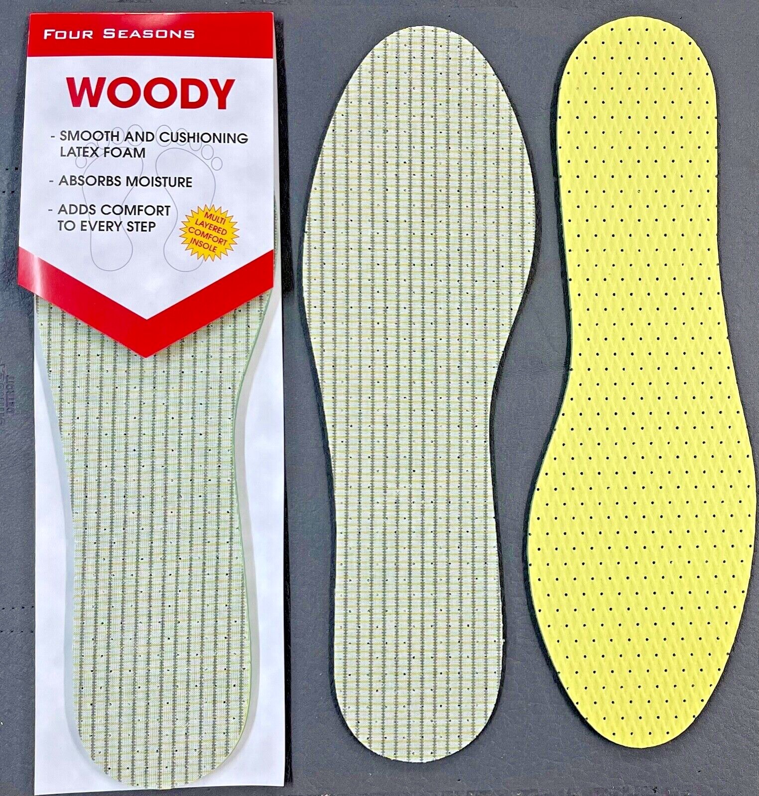 Woody Comfort Cushion Shoe Inserts Soft Latex Foam Boot Flat Insoles Men Women