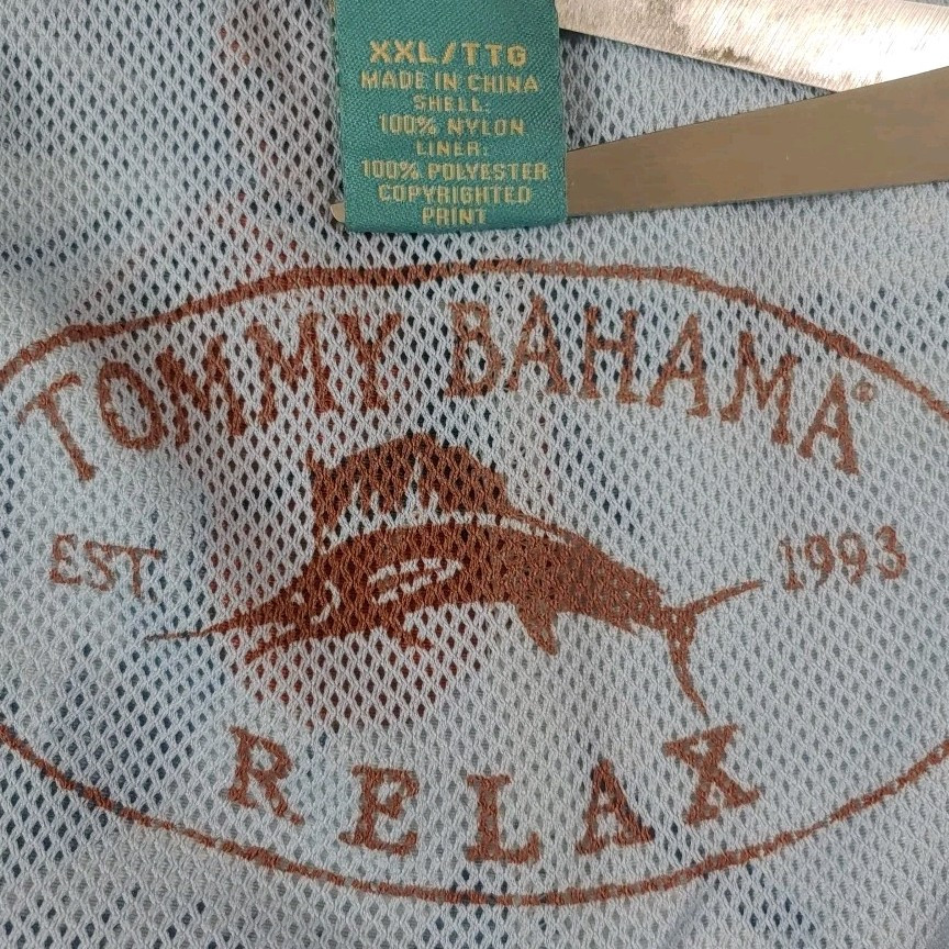 Tommy Bahama Relax Swim Trucks Shorts Sz XXL Blue Floral Hawaiian Tropical Beach