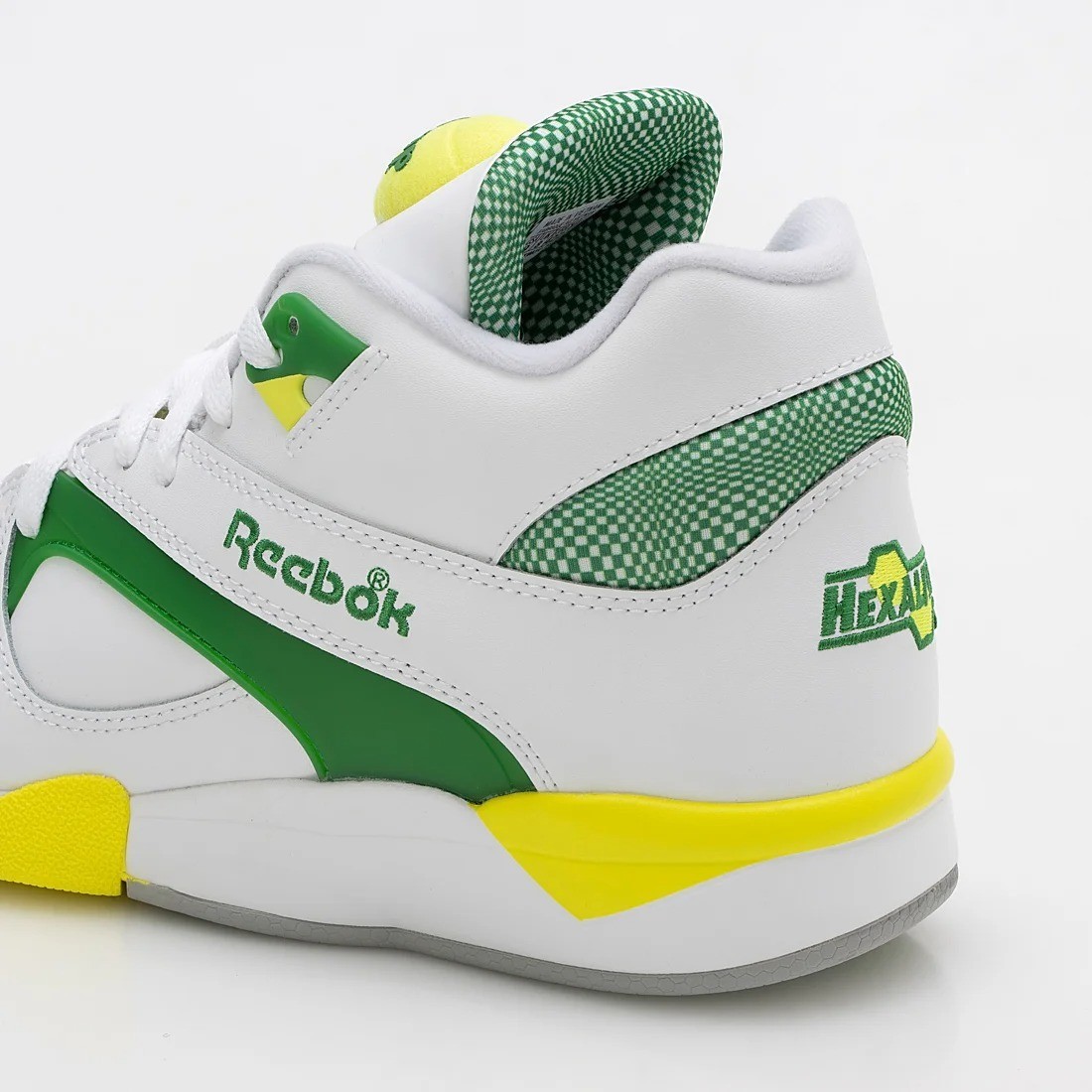 Reebok 116693 100203282 COURT VICTORY PUMP White/Green Natural Leather 5-13in