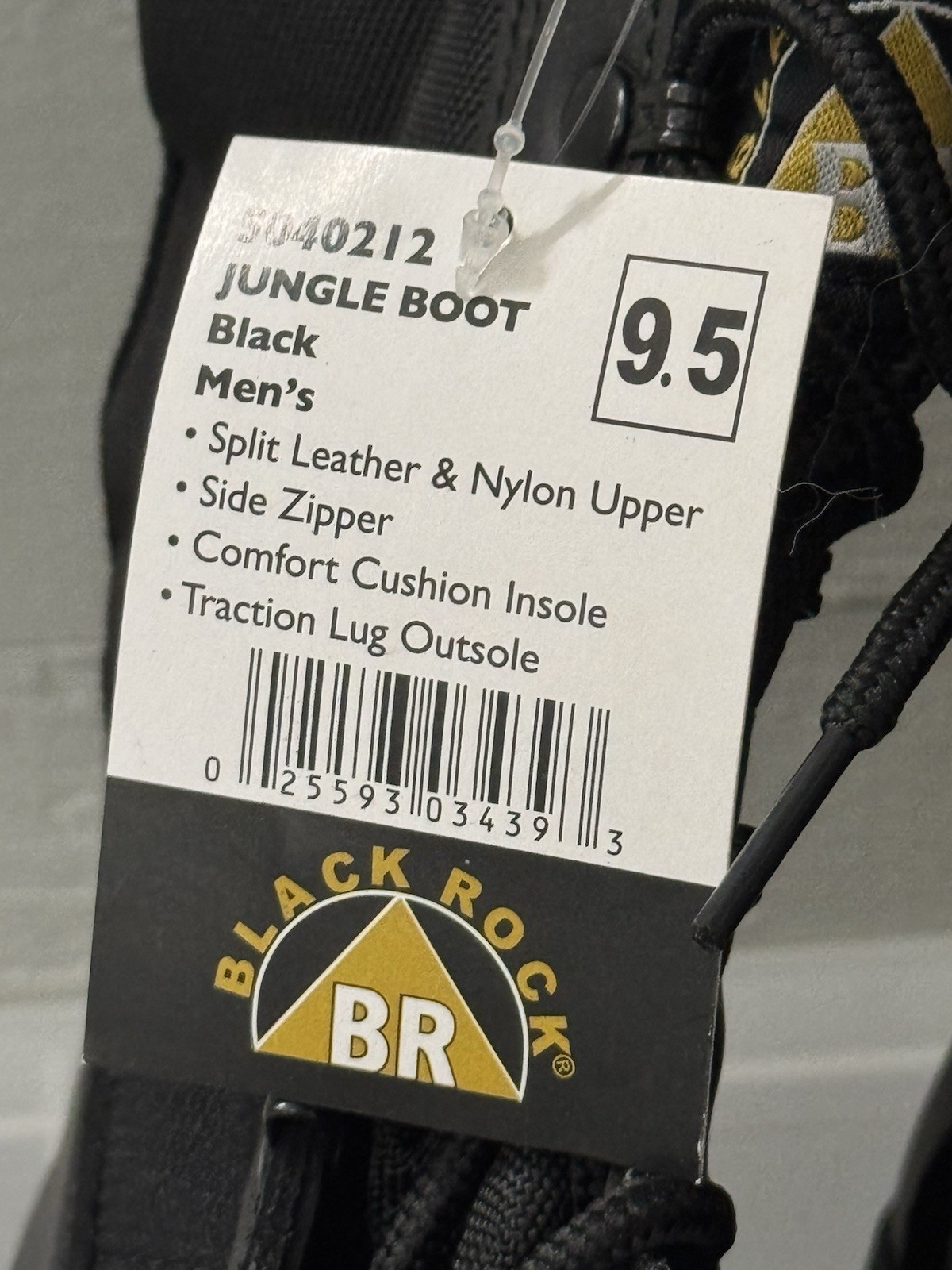 Black Rock Jungle Boots Black Size 9.5 Tactical Military Combat Side Zip NWOB